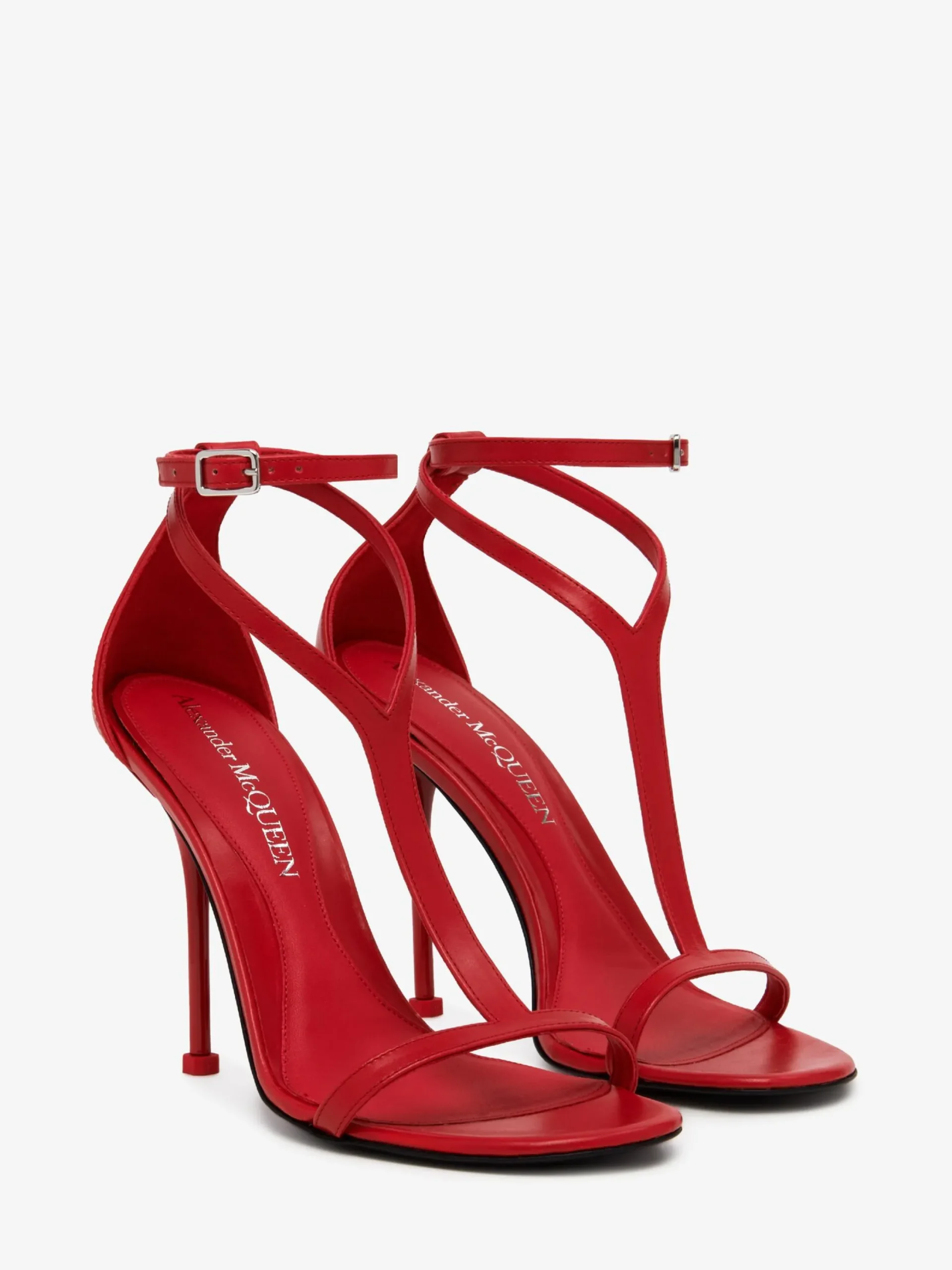 Shop Alexander McQueen Women's Harness Sandal in Lust Red