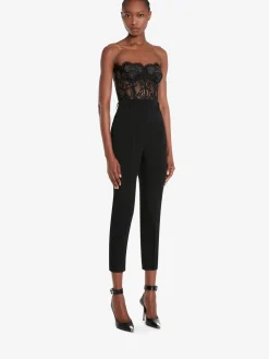 Flash Sale Alexander McQueen Women's High Waisted Cigarette Trouser in Black