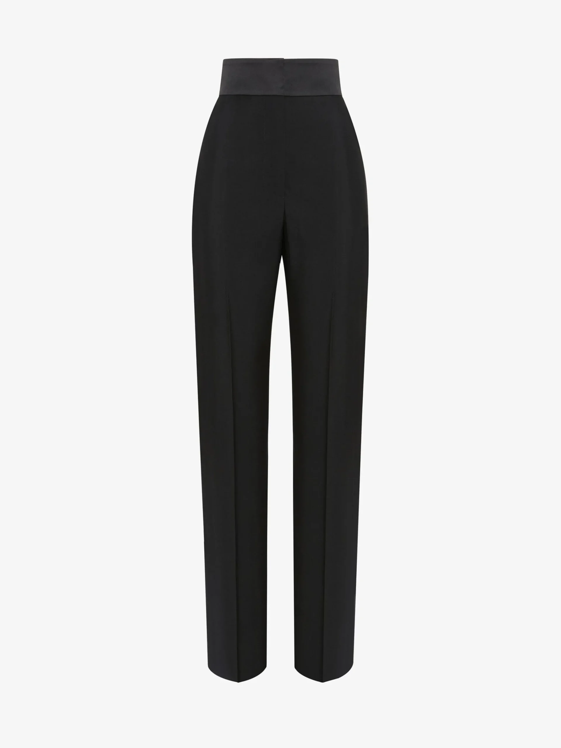 Cheap Alexander McQueen Women's High-waisted Tuxedo Trousers in Black