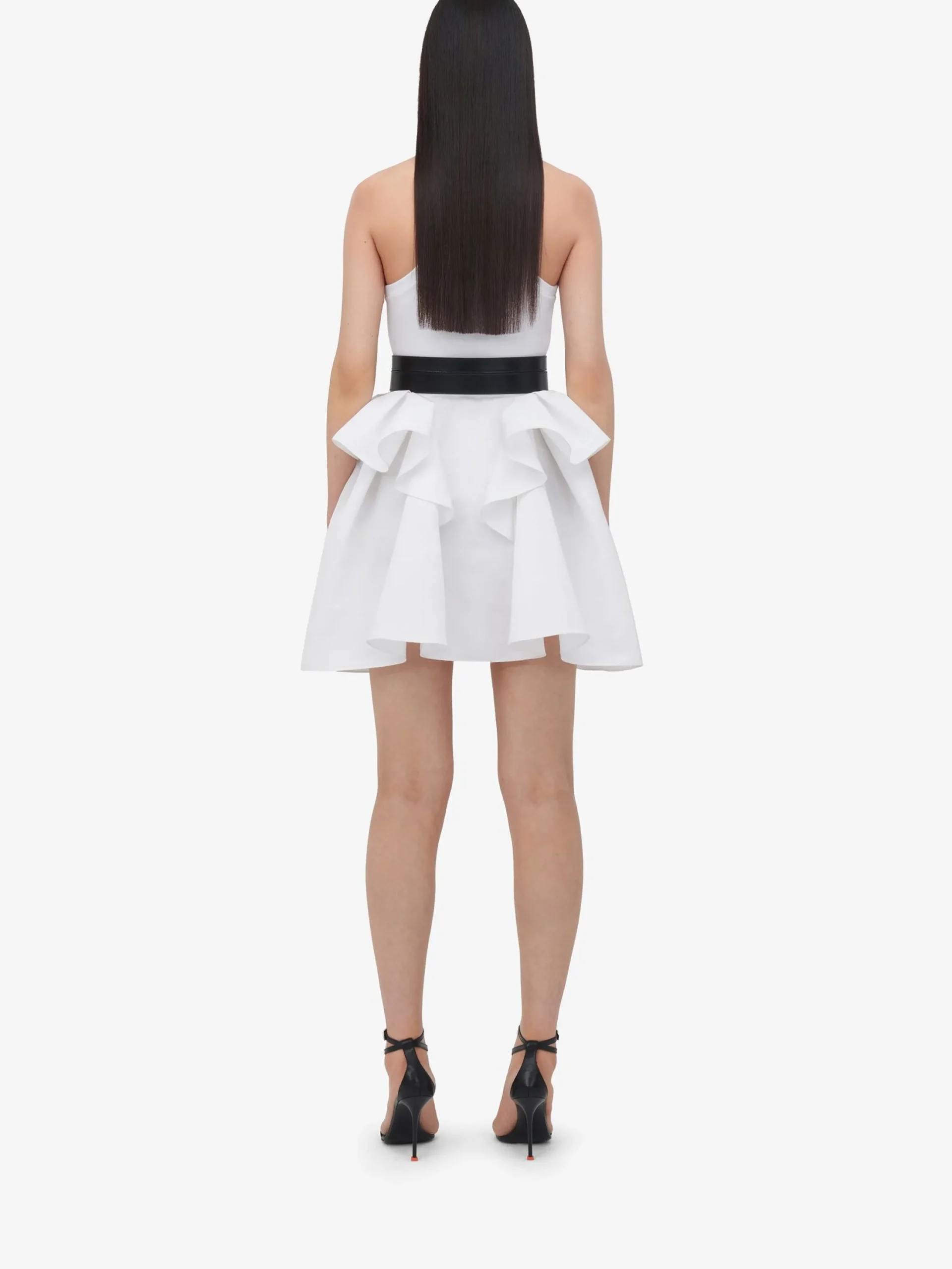 Shop Alexander McQueen Women's Hybrid Mini Dress in Optic White