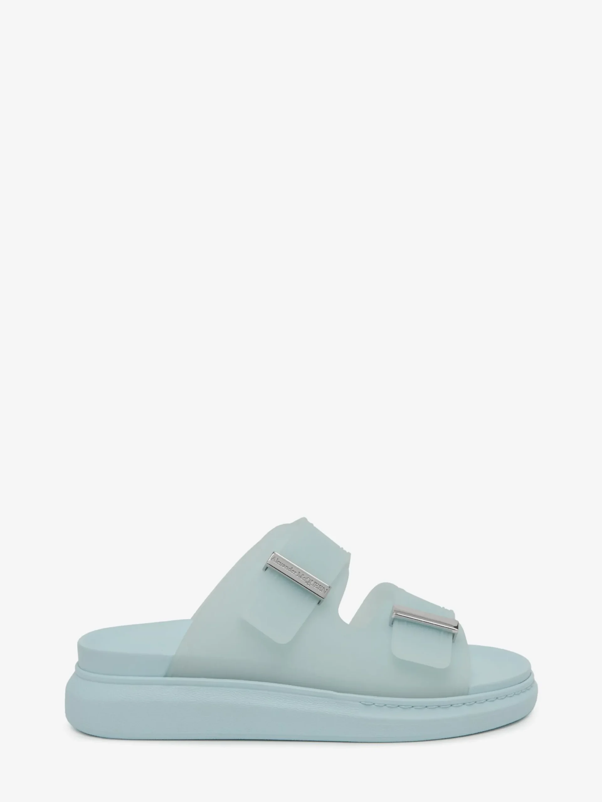 Clearance Alexander McQueen Women's Hybrid Slide in Powder Blue/Silver