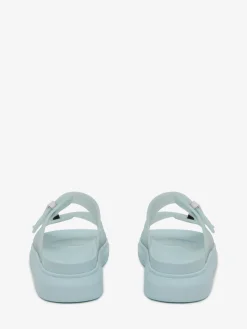 Clearance Alexander McQueen Women's Hybrid Slide in Powder Blue/Silver