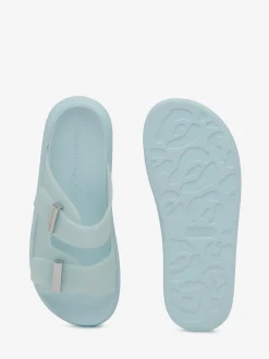 Clearance Alexander McQueen Women's Hybrid Slide in Powder Blue/Silver