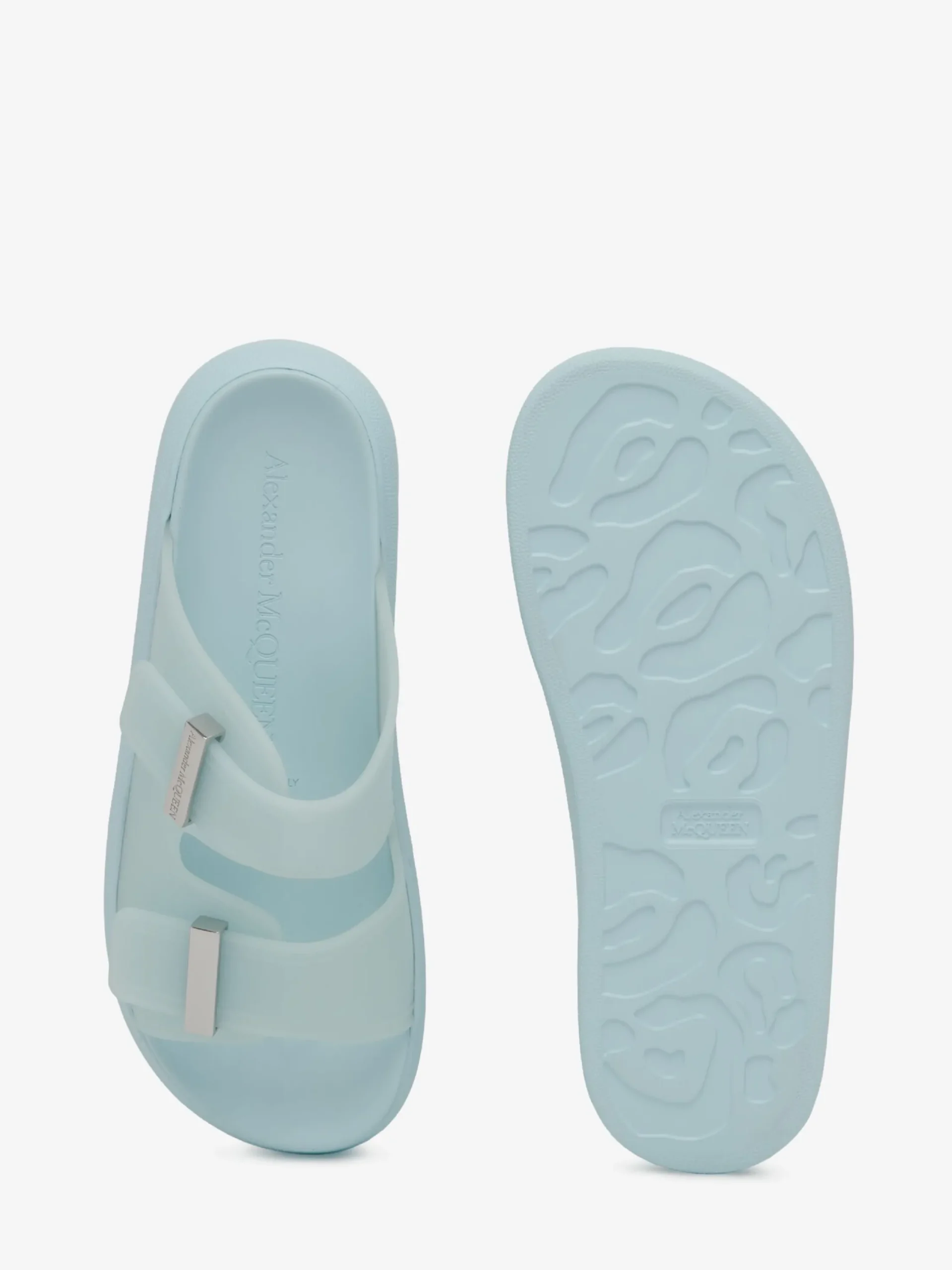 Clearance Alexander McQueen Women's Hybrid Slide in Powder Blue/Silver