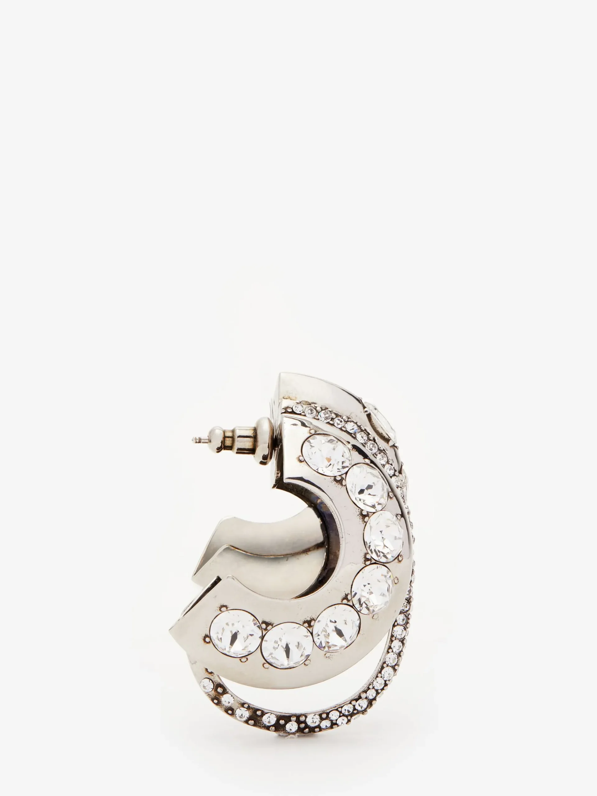 Sale Alexander McQueen Women's Jewelled Accumulation Earring in Antique Silver
