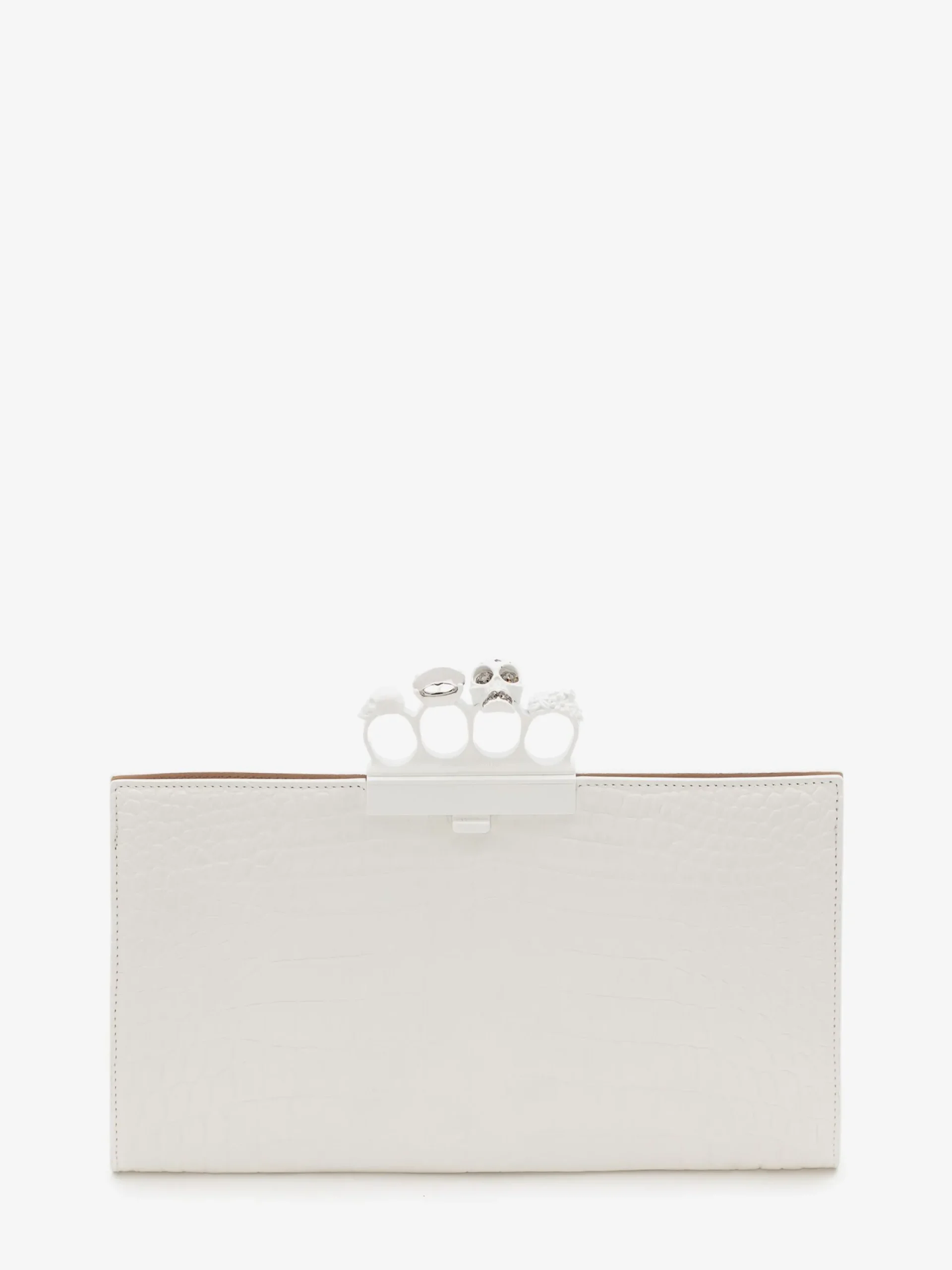 Discount Alexander McQueen Women's Jewelled Flat Pouch in White