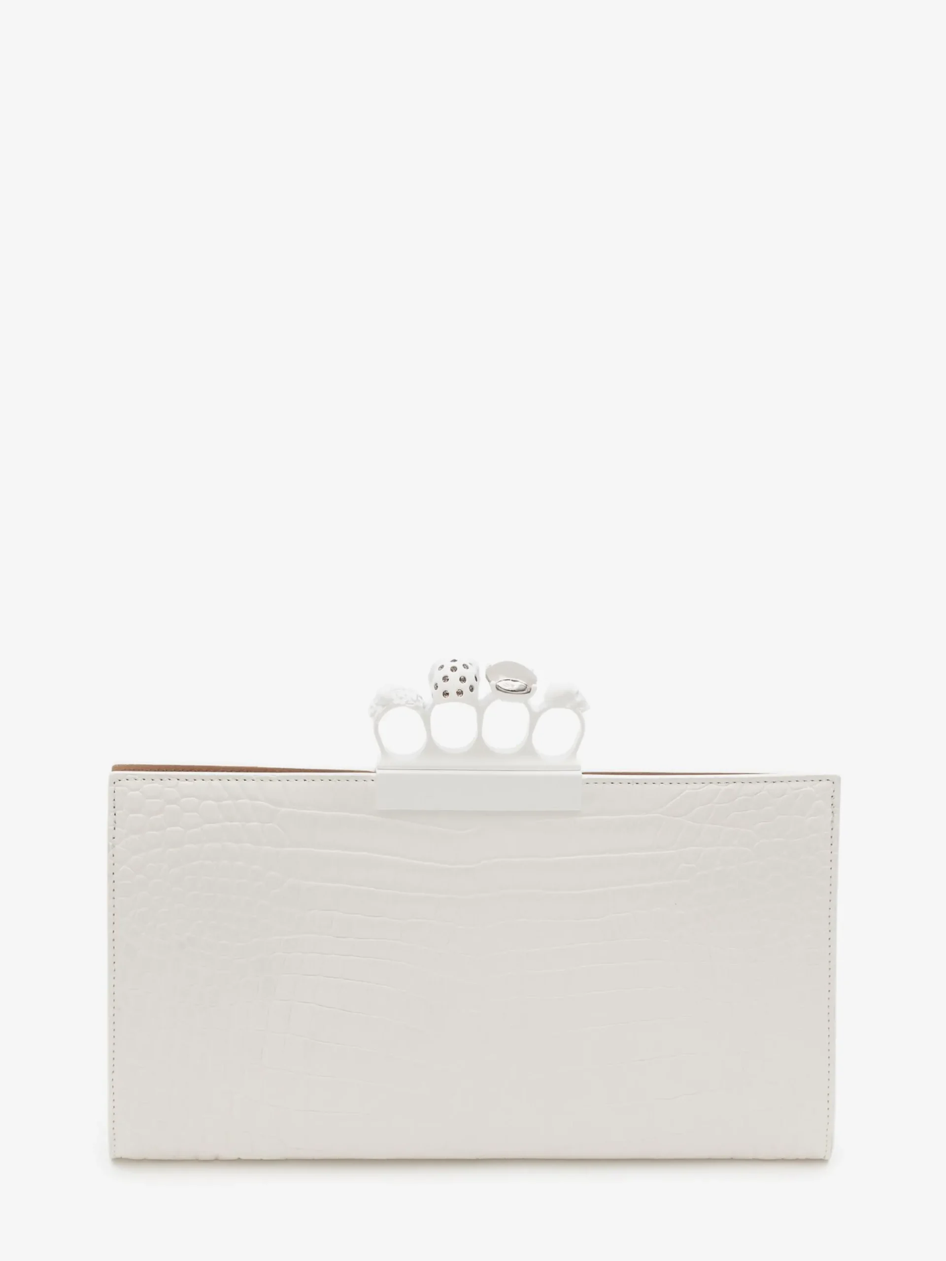 Discount Alexander McQueen Women's Jewelled Flat Pouch in White