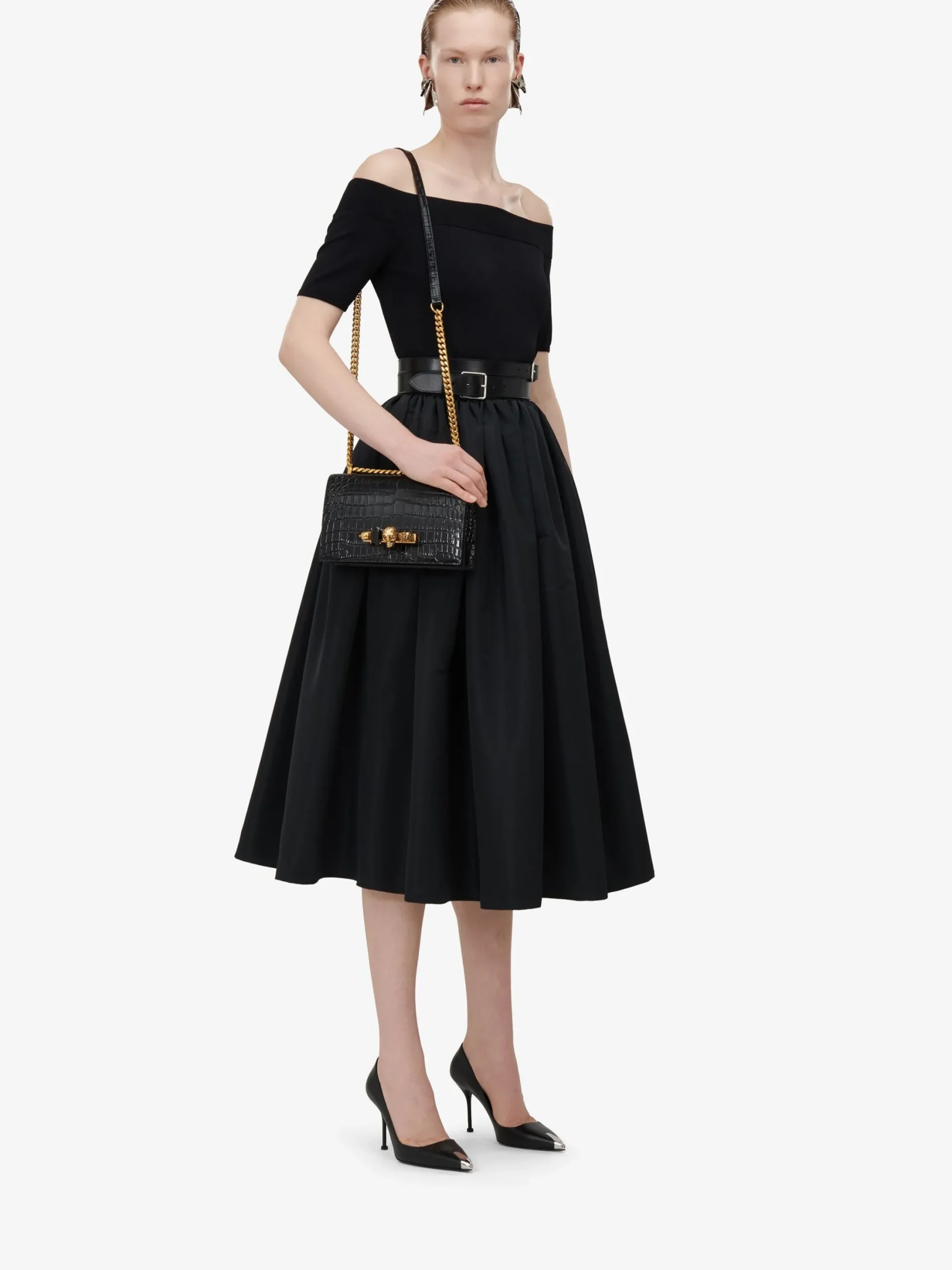 Best Sale Alexander McQueen Women's Jewelled Satchel in Black