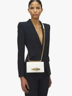 Cheap Alexander McQueen Women's Jewelled Satchel in Deep Ivory