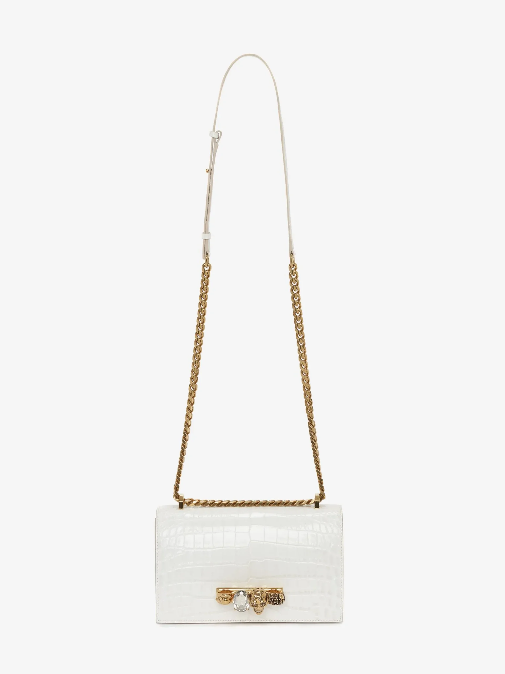 Cheap Alexander McQueen Women's Jewelled Satchel in Deep Ivory