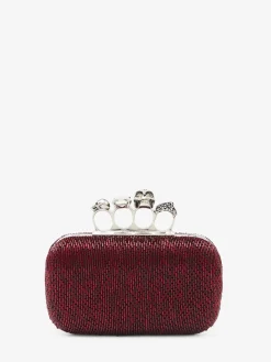 Best Alexander McQueen Women's Knuckle Clutch in Red