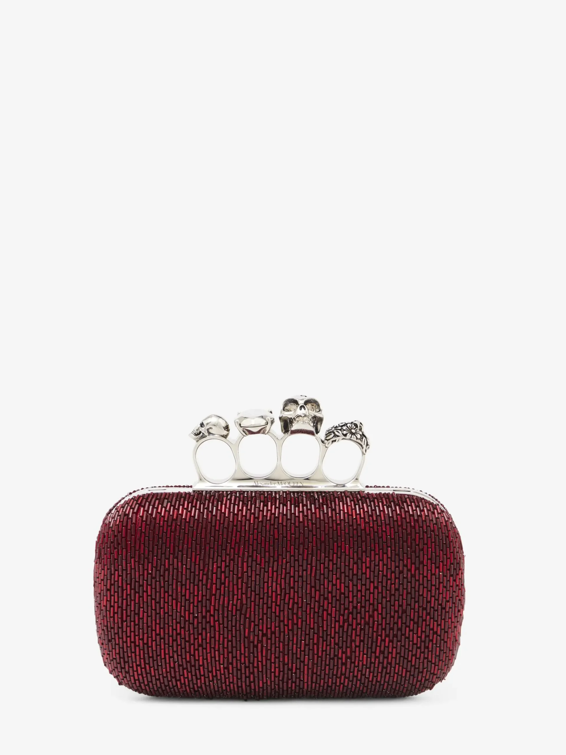 Best Alexander McQueen Women's Knuckle Clutch in Red