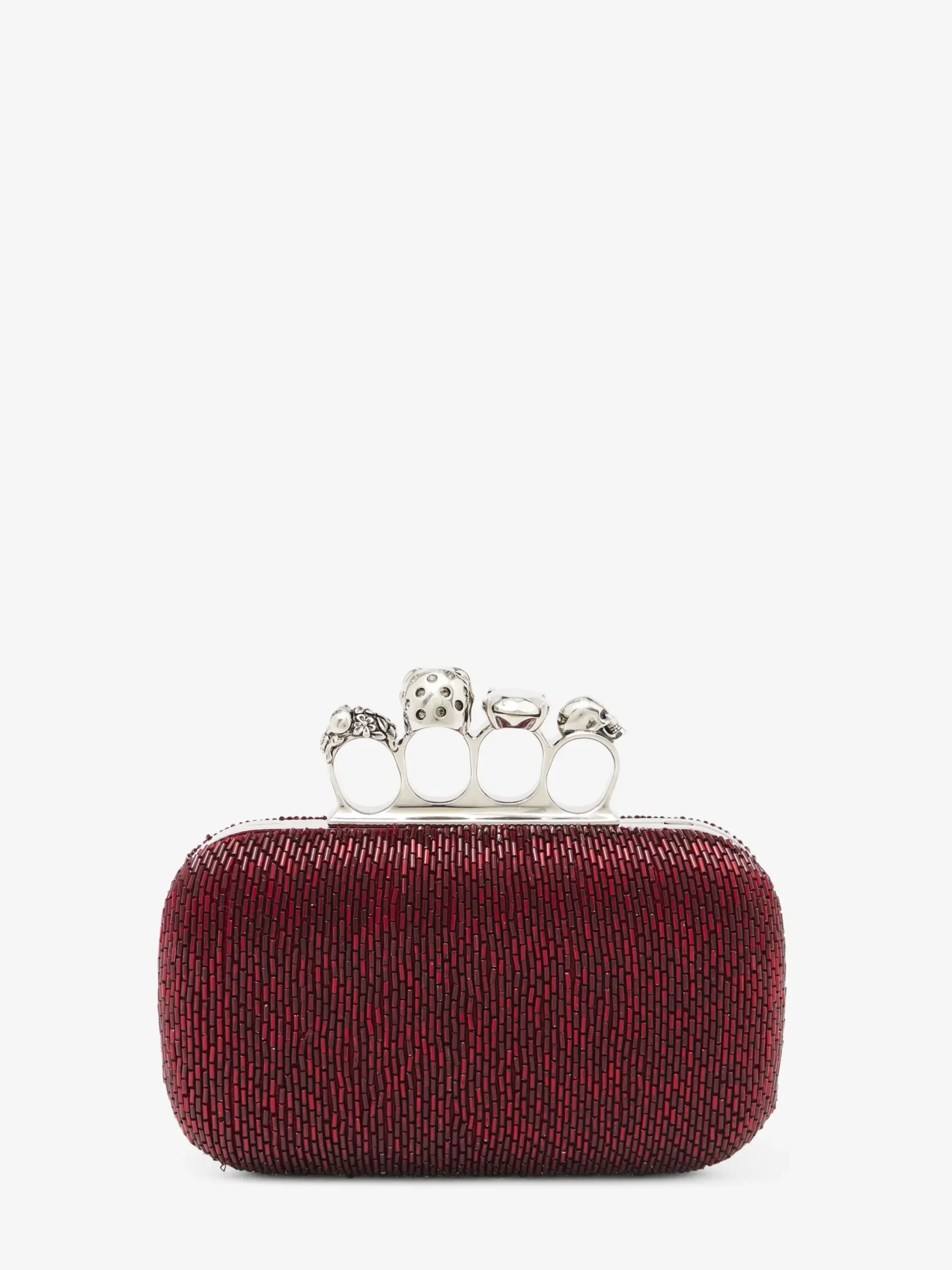 Best Alexander McQueen Women's Knuckle Clutch in Red