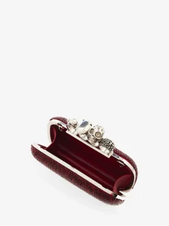 Best Alexander McQueen Women's Knuckle Clutch in Red
