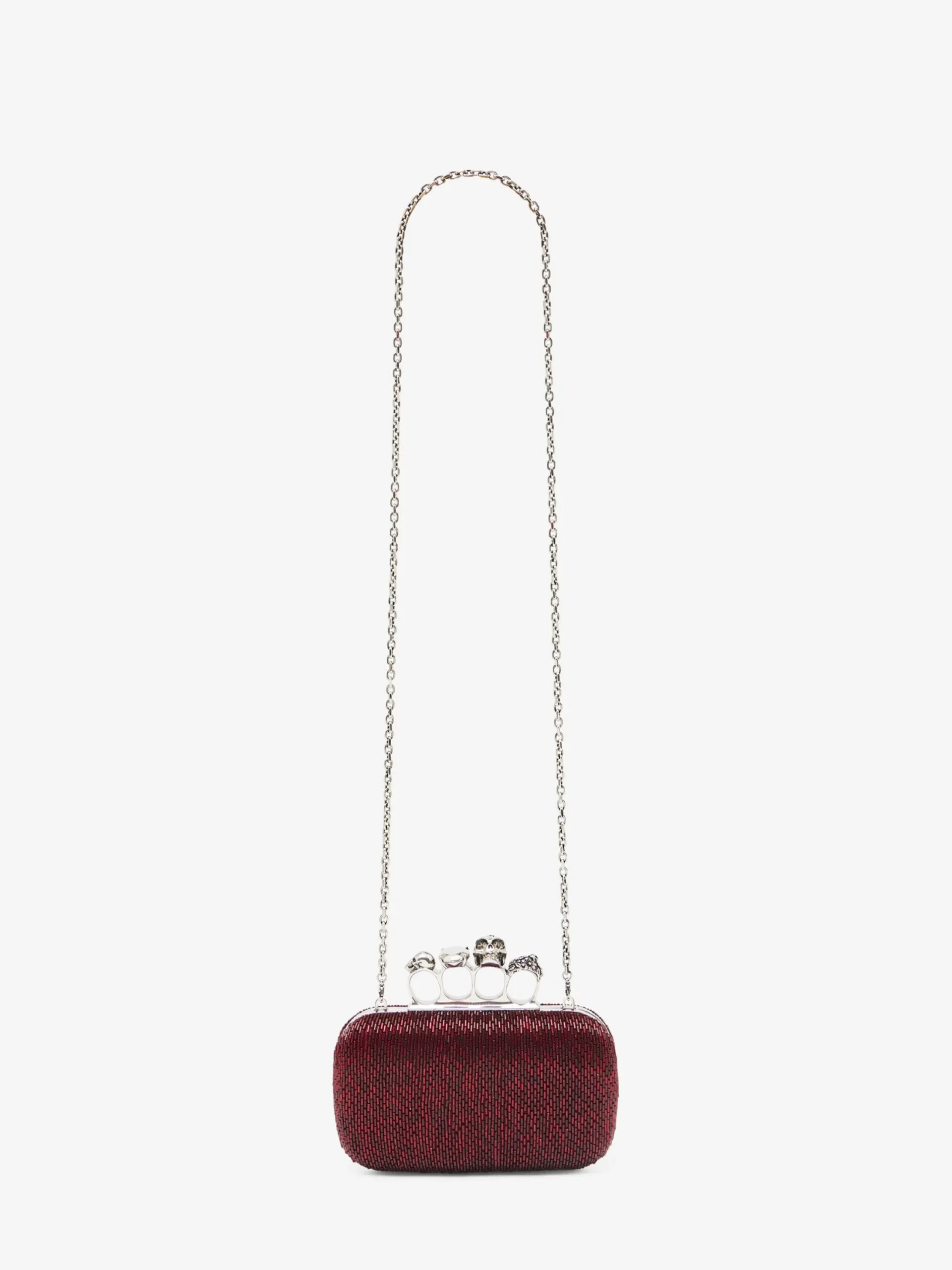 Best Alexander McQueen Women's Knuckle Clutch in Red