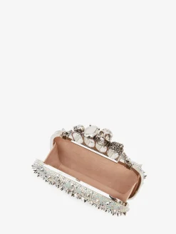 Store Alexander McQueen Women's Knuckle Clutch in White