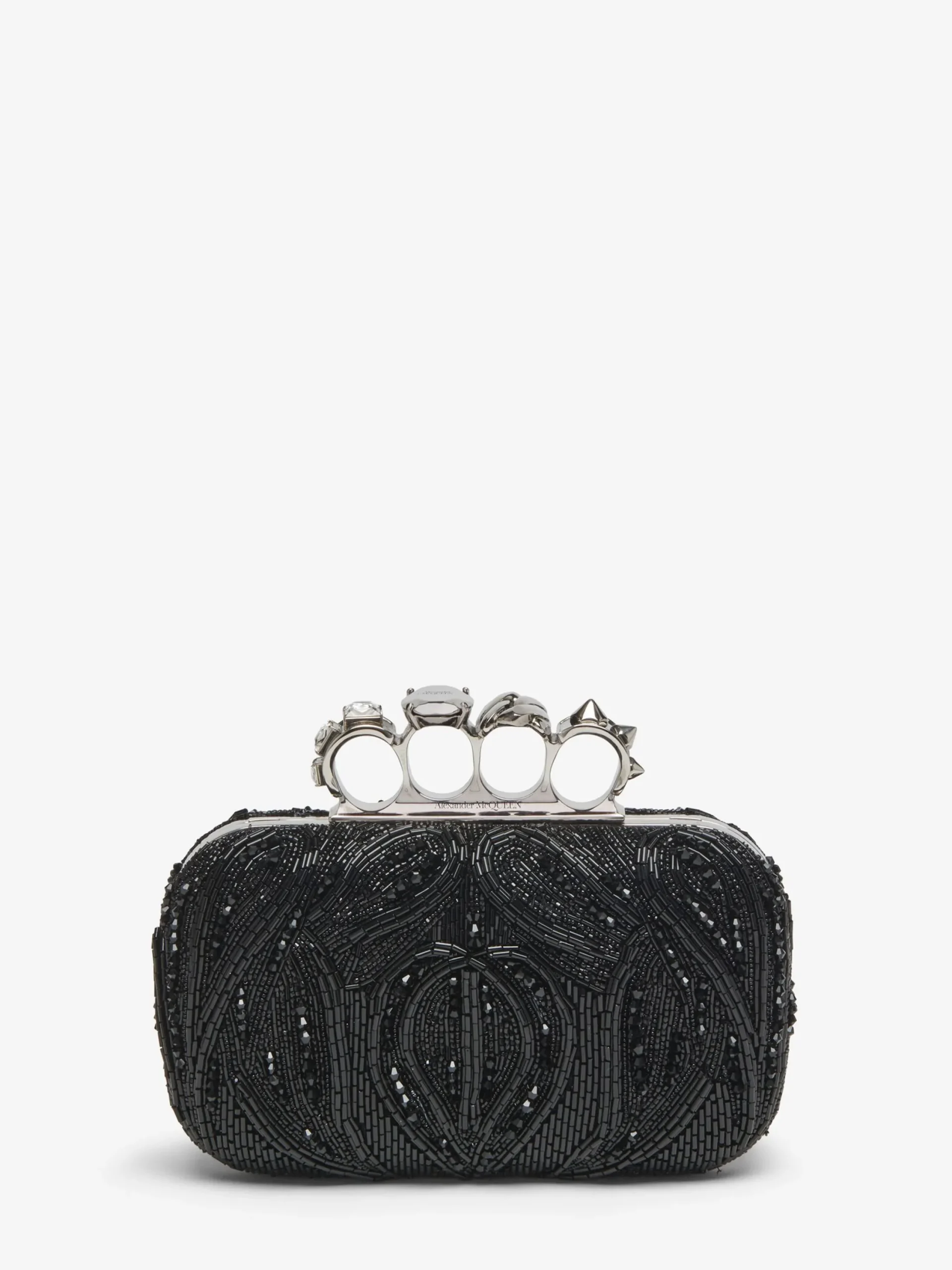 Online Alexander McQueen Women's Knuckle Clutch in Black