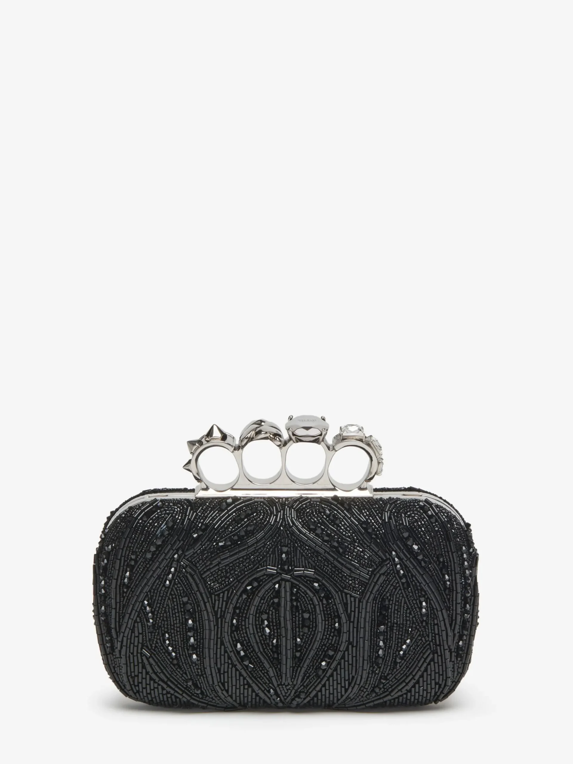 Online Alexander McQueen Women's Knuckle Clutch in Black