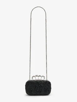 Online Alexander McQueen Women's Knuckle Clutch in Black
