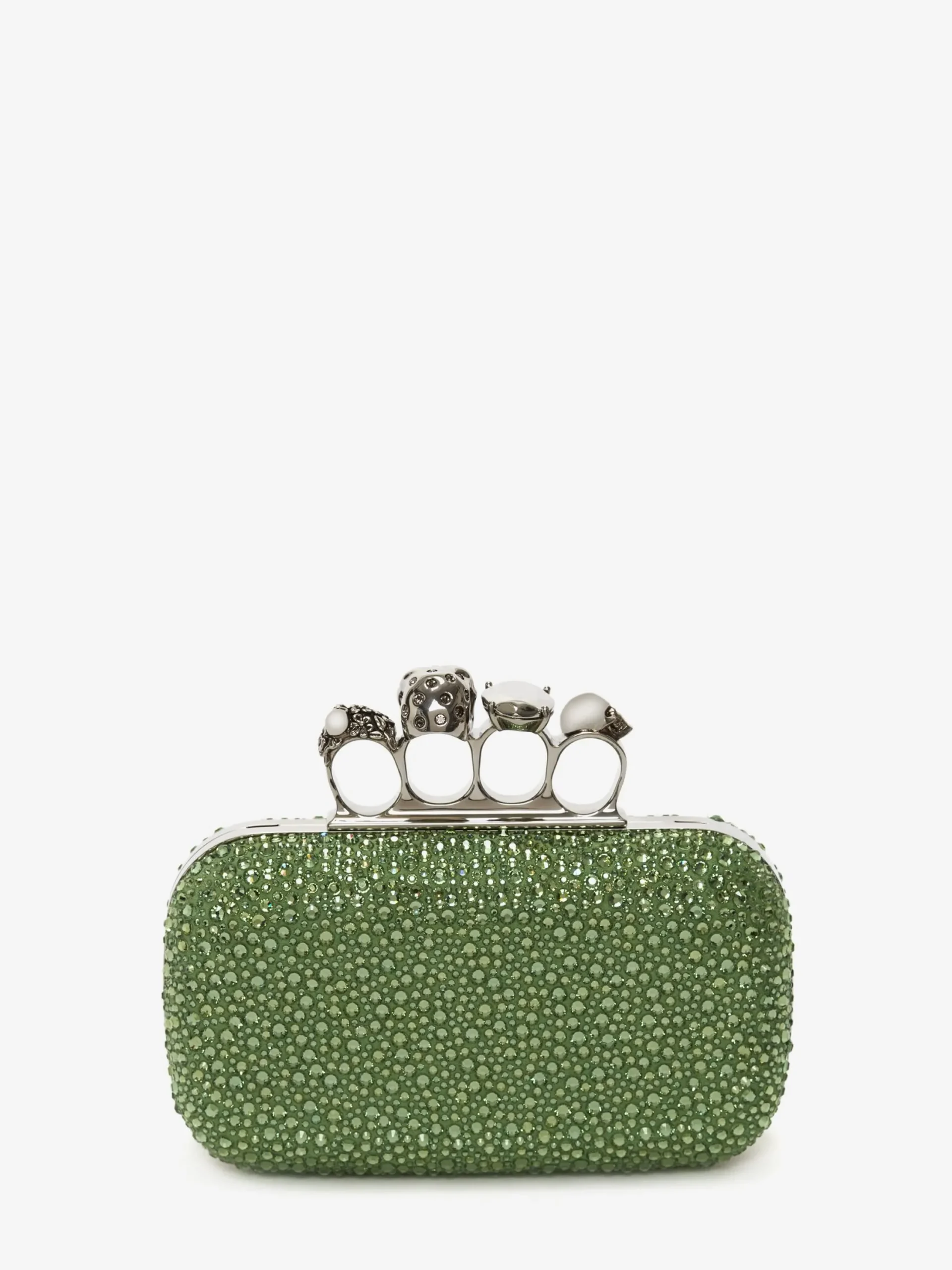 Outlet Alexander McQueen Women's Knuckle Clutch in ACID GREEN