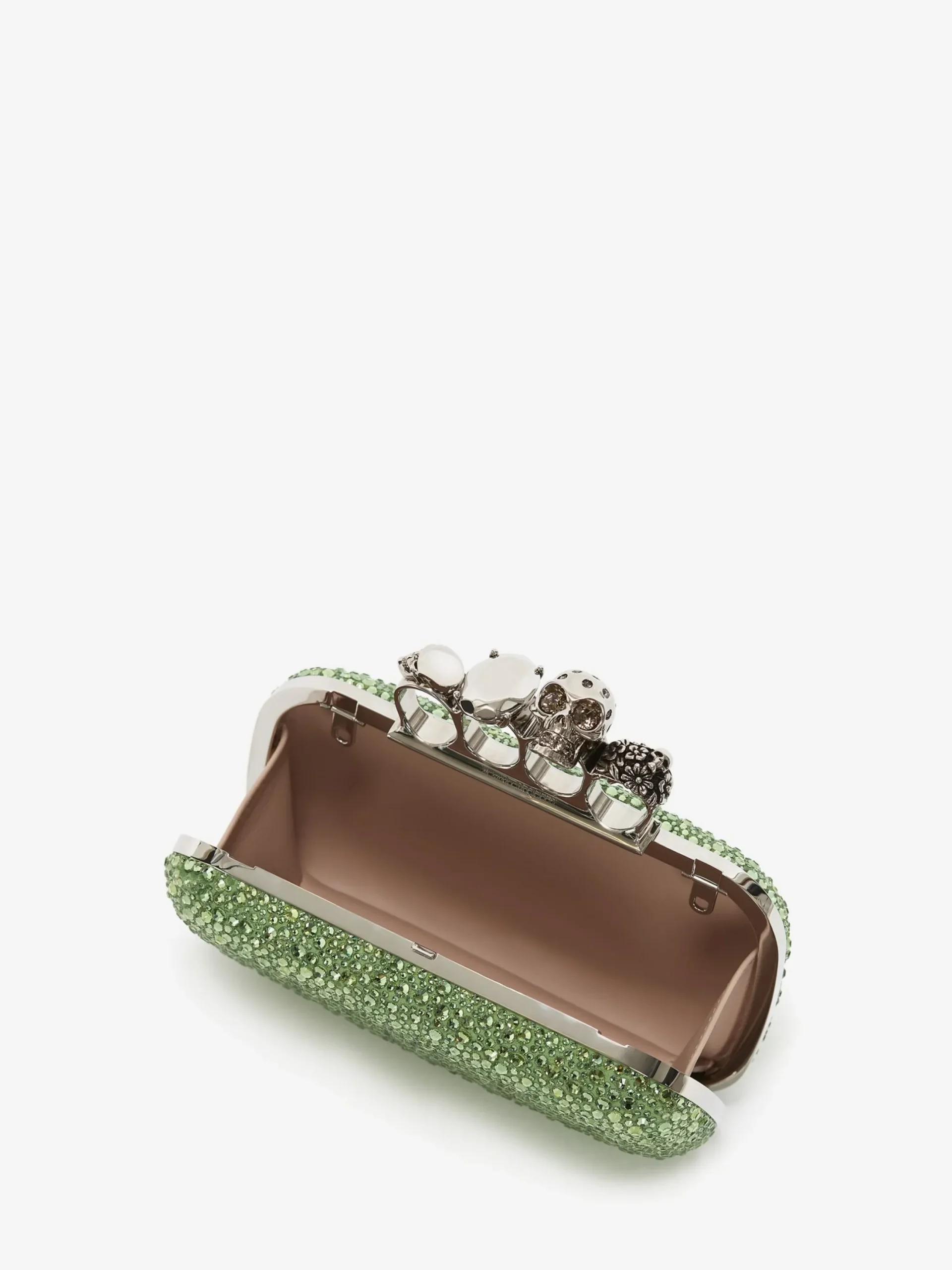 Outlet Alexander McQueen Women's Knuckle Clutch in ACID GREEN