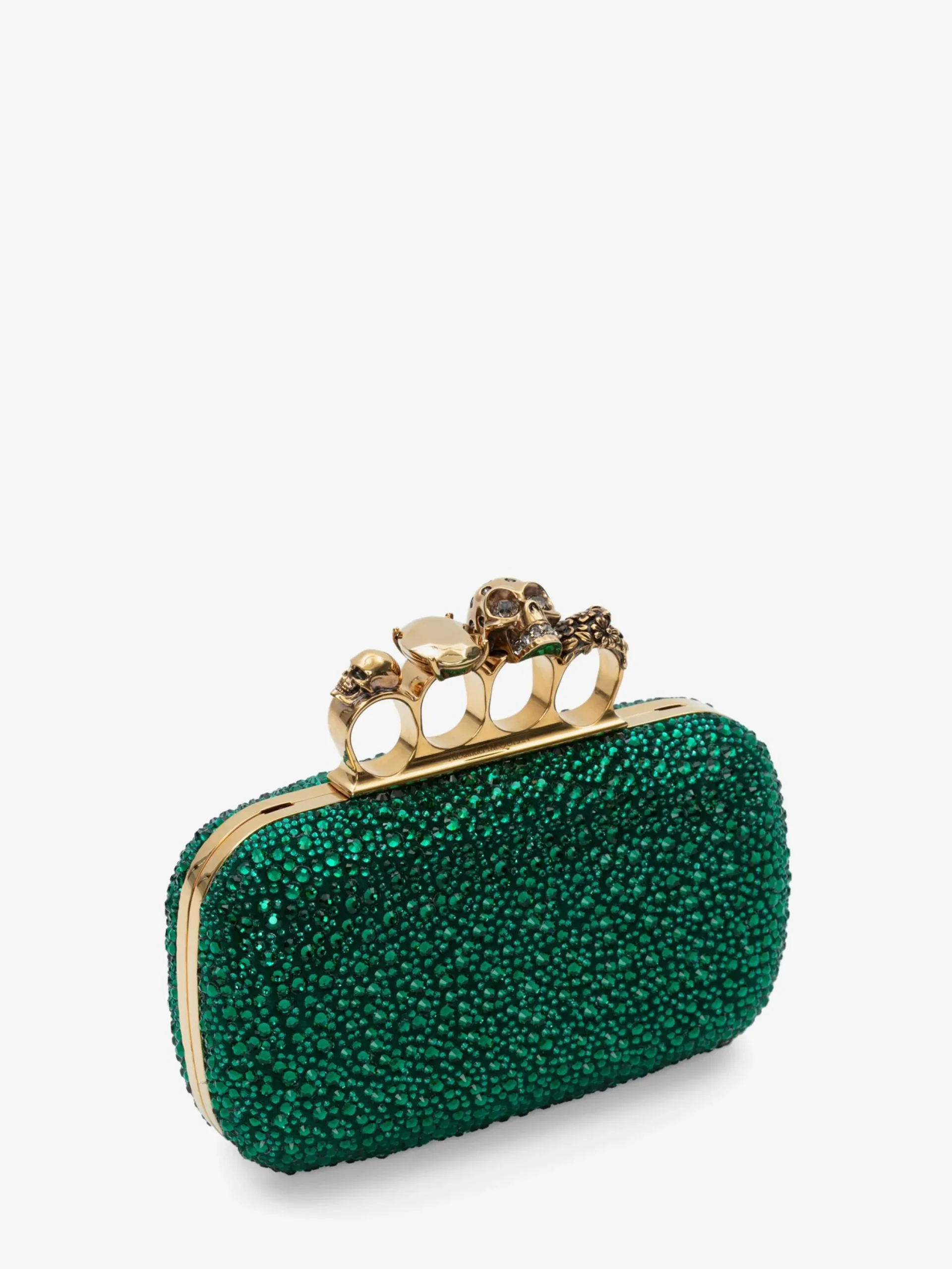 Outlet Alexander McQueen Women's Knuckle Clutch in Emerald
