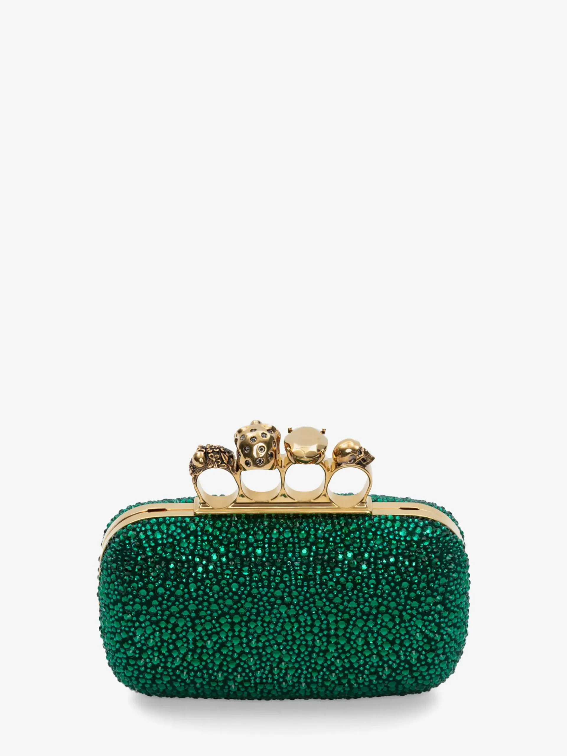 Outlet Alexander McQueen Women's Knuckle Clutch in Emerald