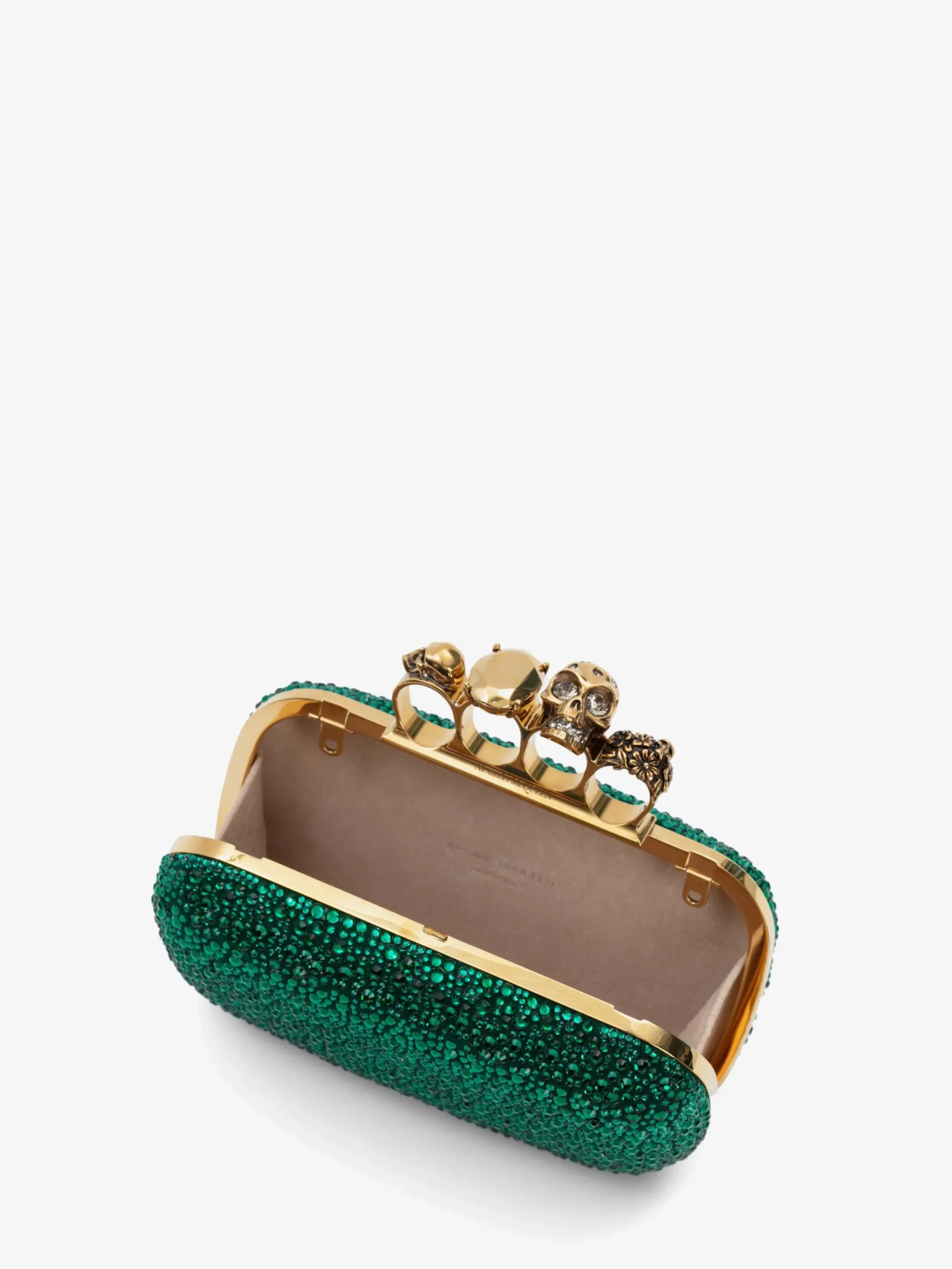 Outlet Alexander McQueen Women's Knuckle Clutch in Emerald