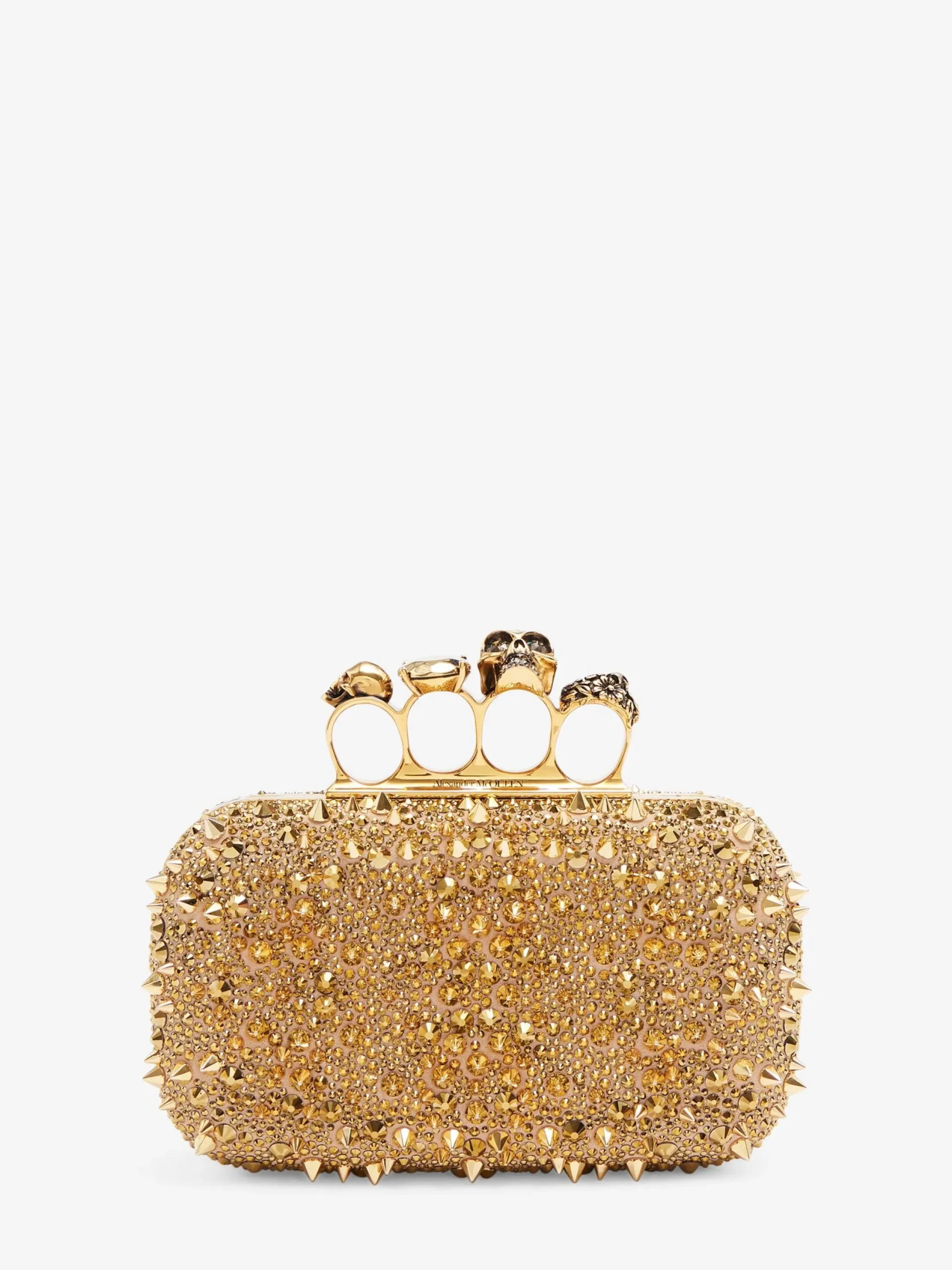 Fashion Alexander McQueen Women's Knuckle Clutch in Gold