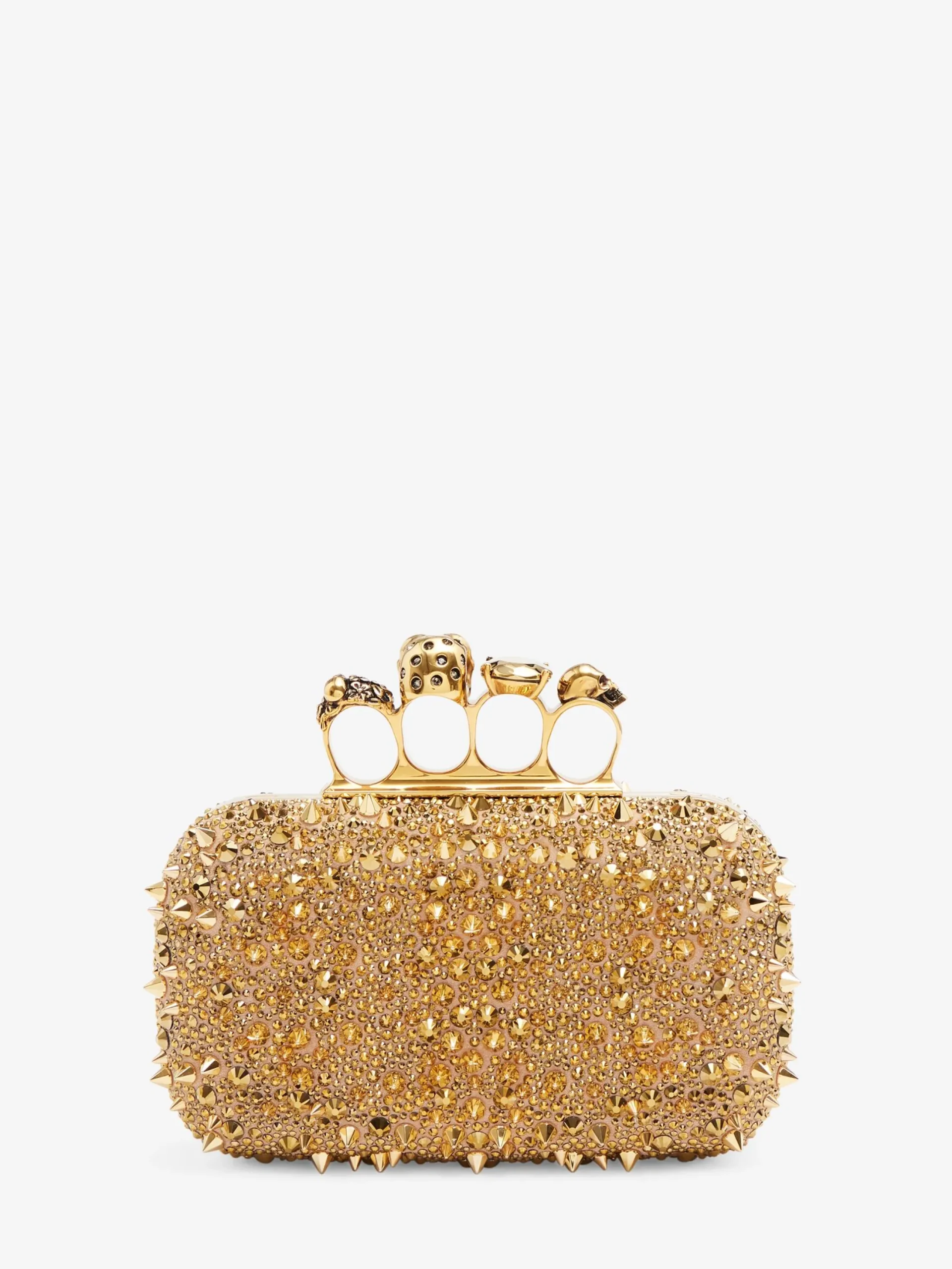 Fashion Alexander McQueen Women's Knuckle Clutch in Gold
