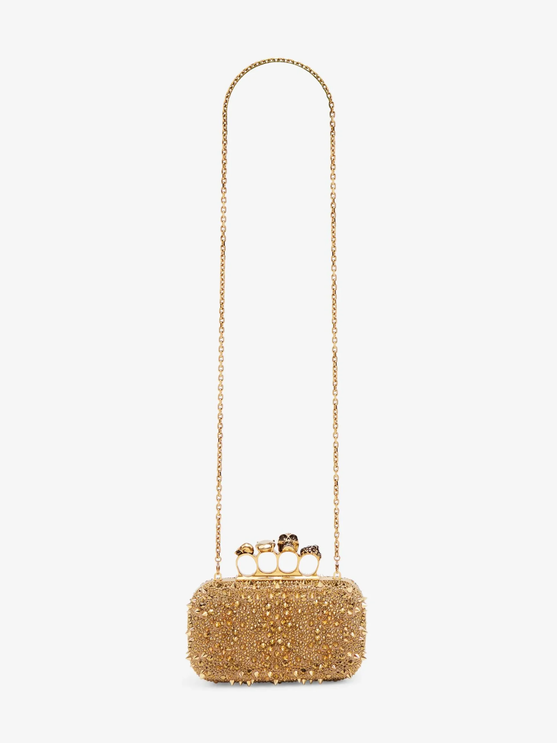 Fashion Alexander McQueen Women's Knuckle Clutch in Gold