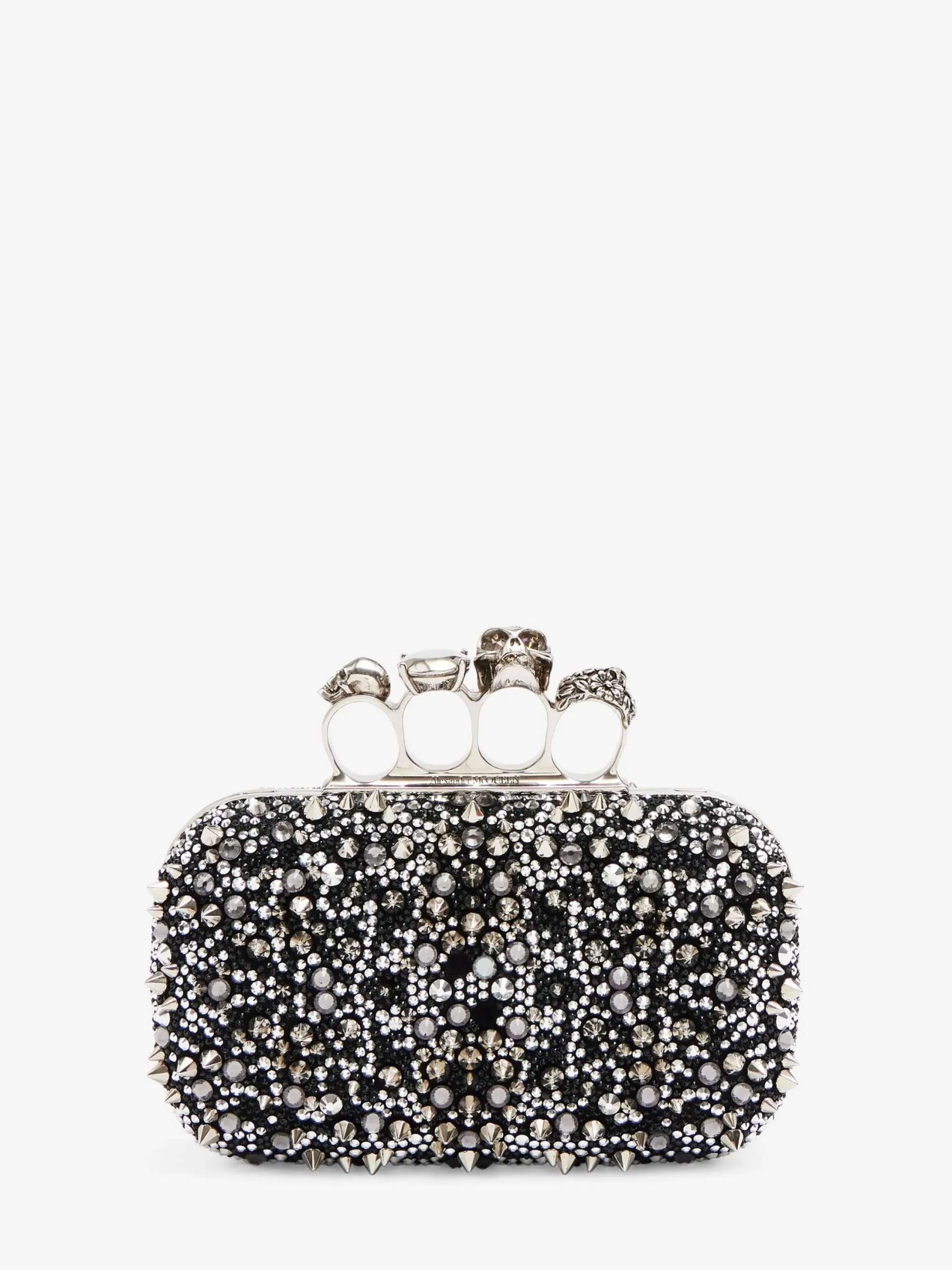 Online Alexander McQueen Women's Knuckle Clutch in Black