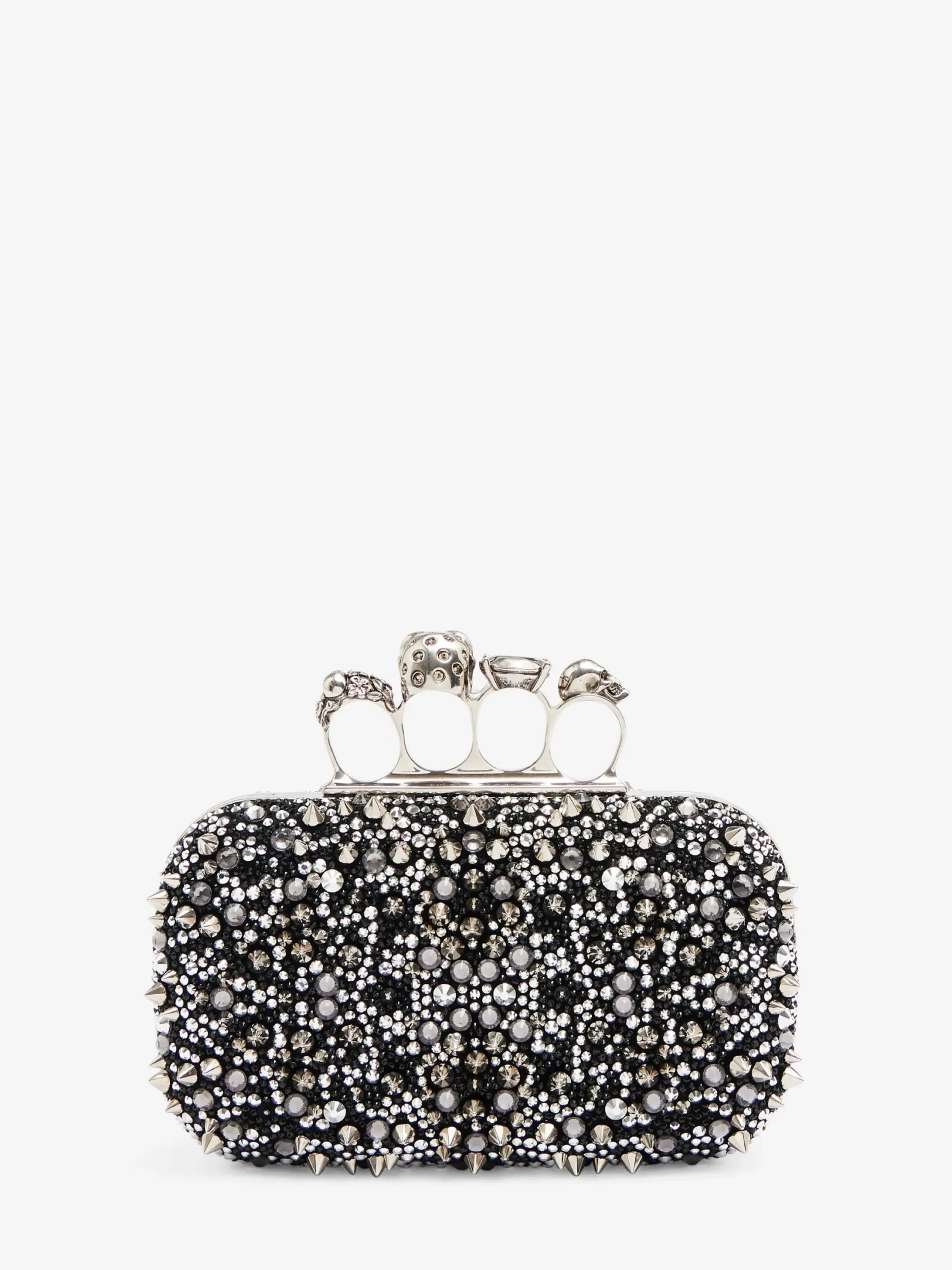 Online Alexander McQueen Women's Knuckle Clutch in Black