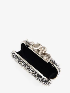Online Alexander McQueen Women's Knuckle Clutch in Black