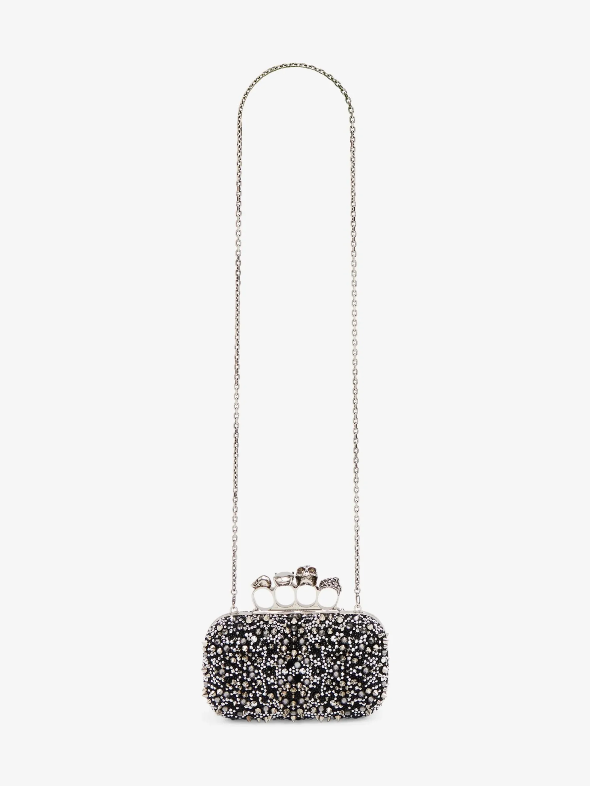 Online Alexander McQueen Women's Knuckle Clutch in Black