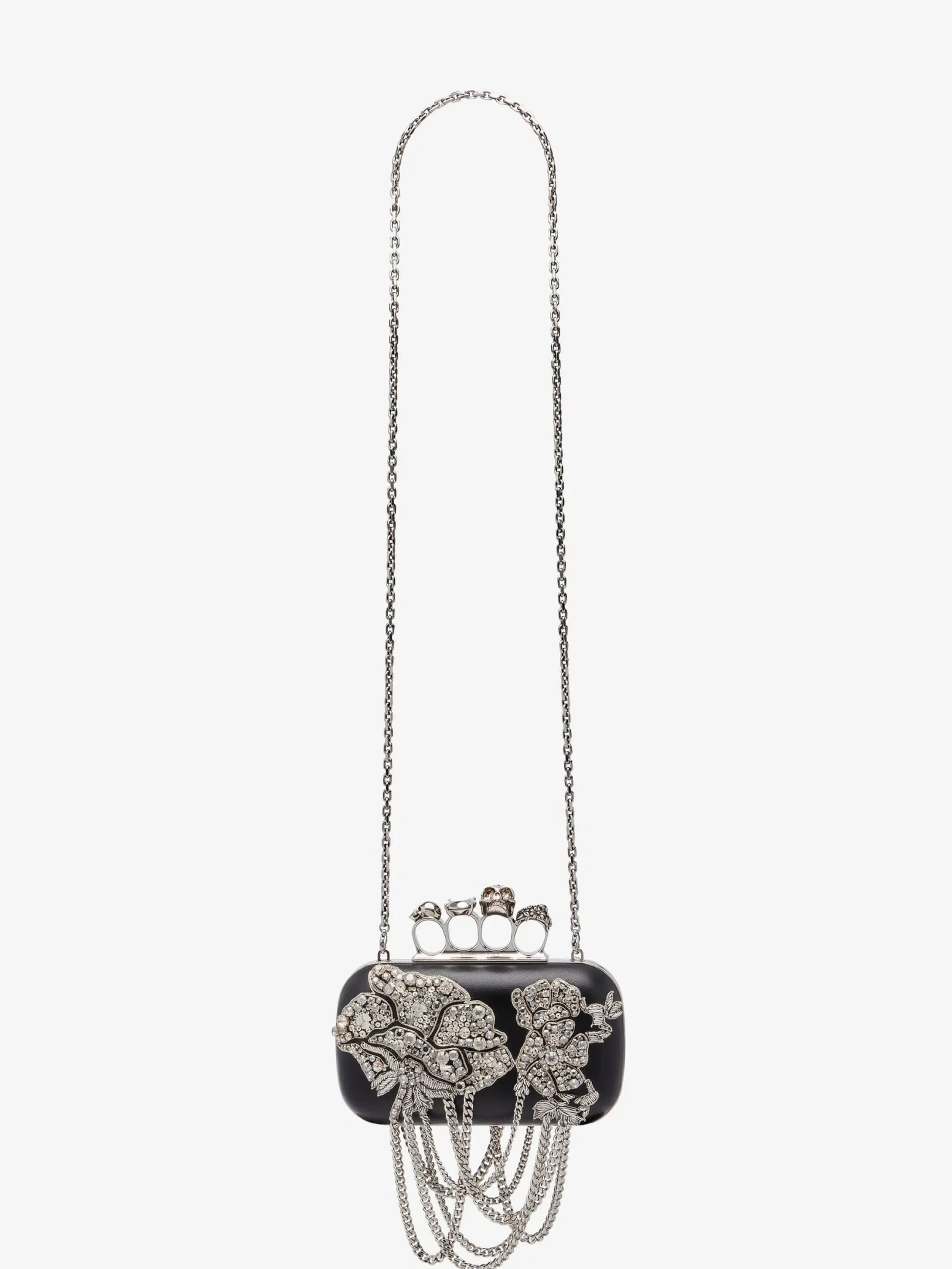 Cheap Alexander McQueen Women's Knuckle Clutch in Black