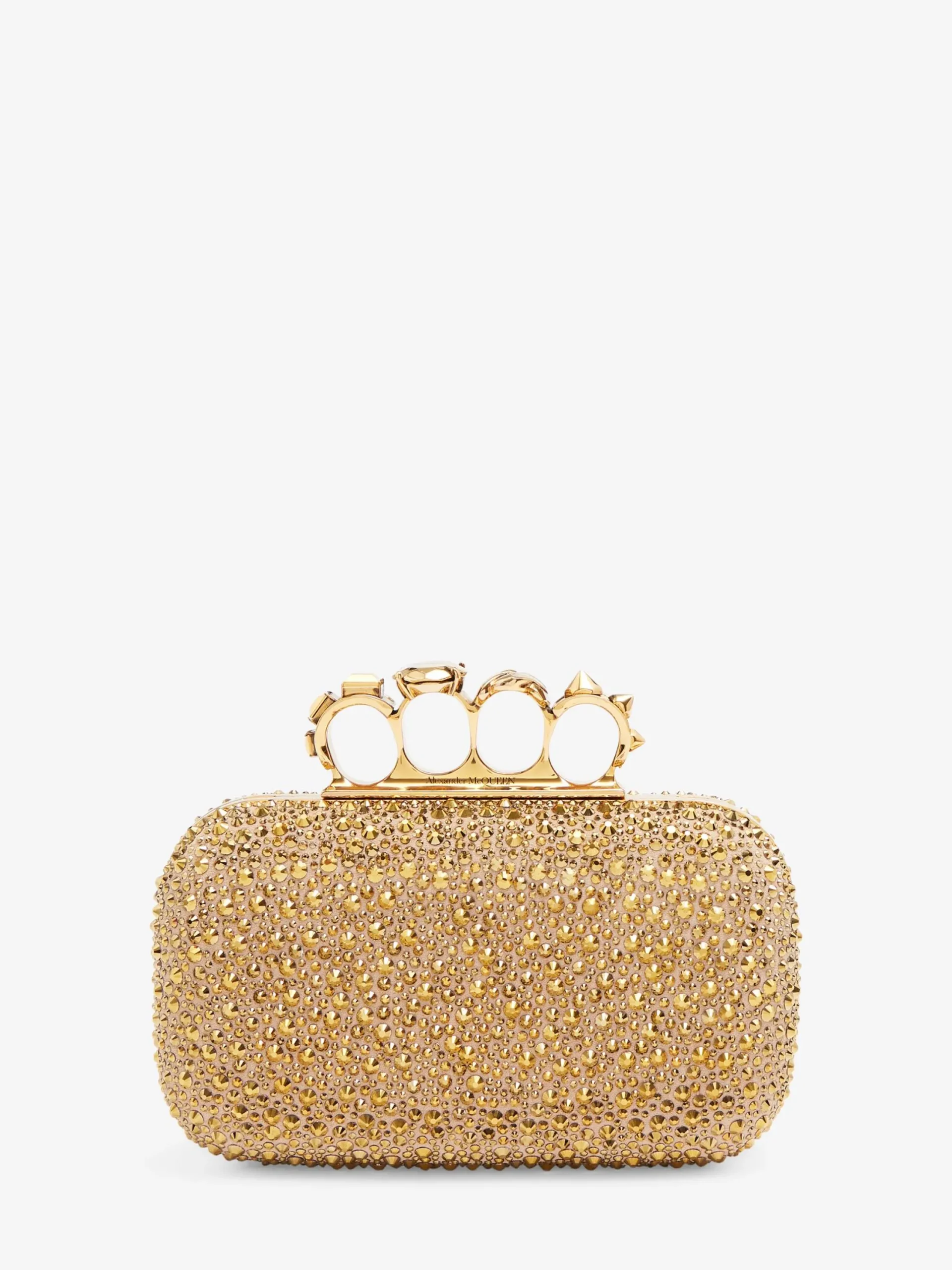 Fashion Alexander McQueen Women's Knuckle Clutch in Gold