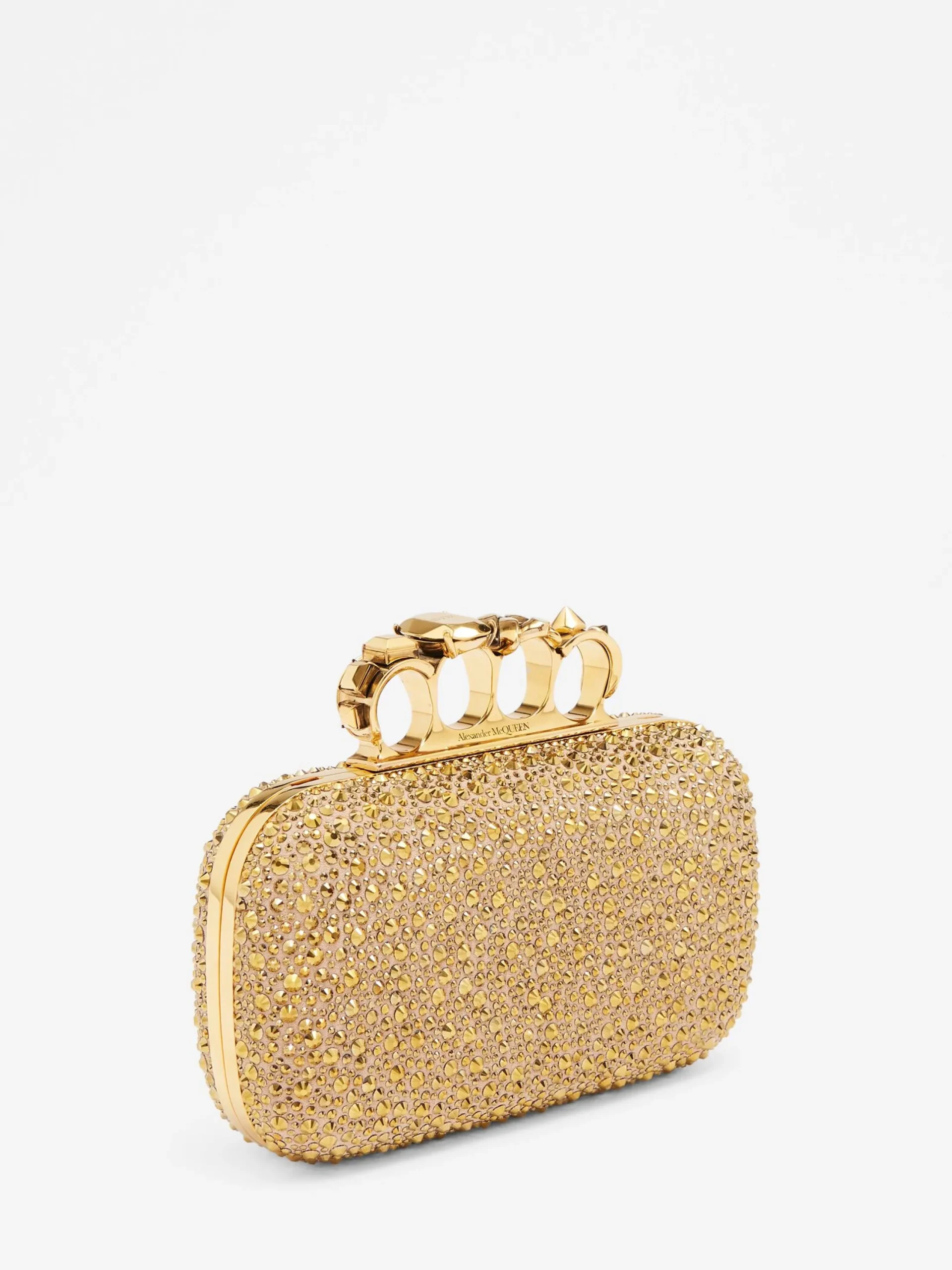 Fashion Alexander McQueen Women's Knuckle Clutch in Gold