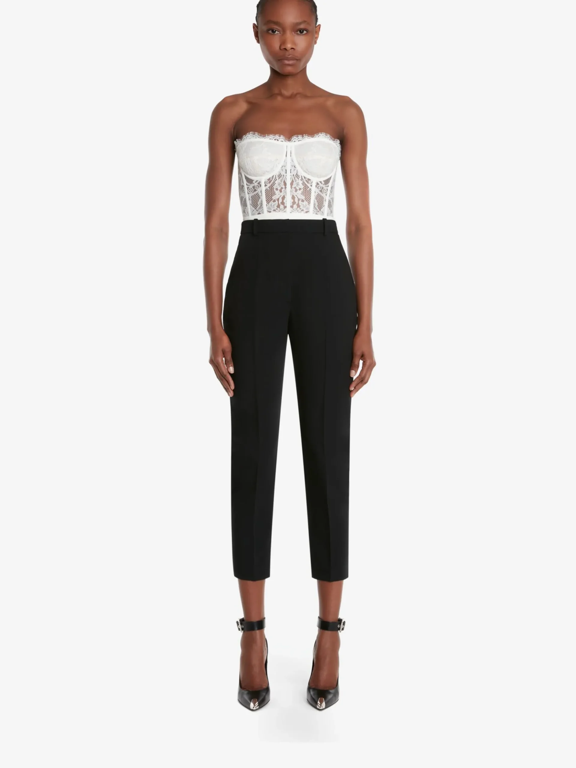 Cheap Alexander McQueen Women's Lace Corset in White