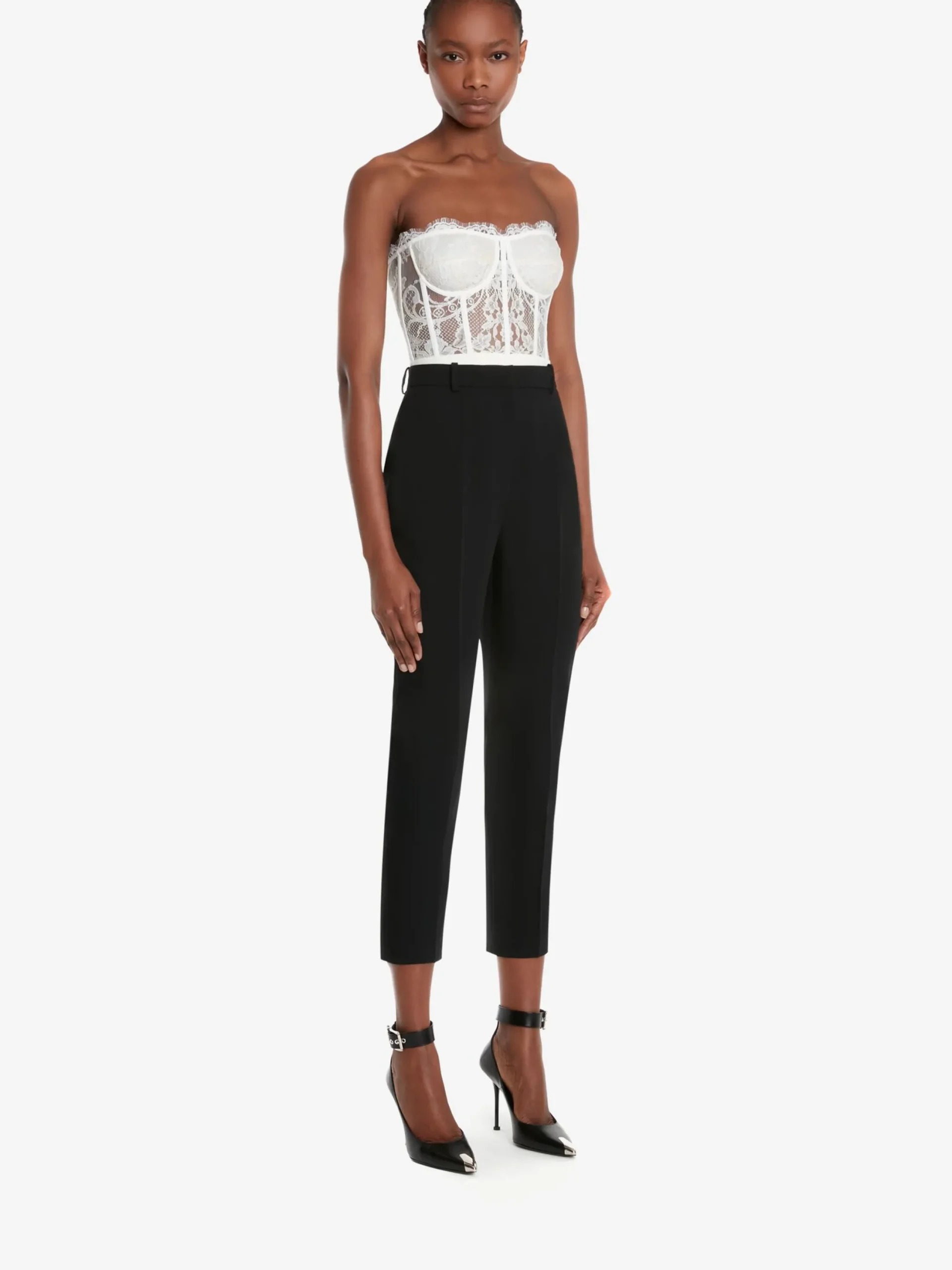 Cheap Alexander McQueen Women's Lace Corset in White