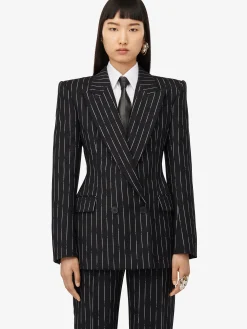Online Alexander McQueen Women's Leather Tie in Black