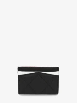 New Alexander McQueen Women's McQueen Graffiti Card Holder in Black/White