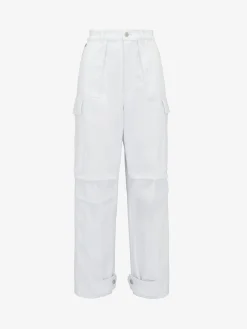 Outlet Alexander McQueen Women's Military Cargo Jeans in White