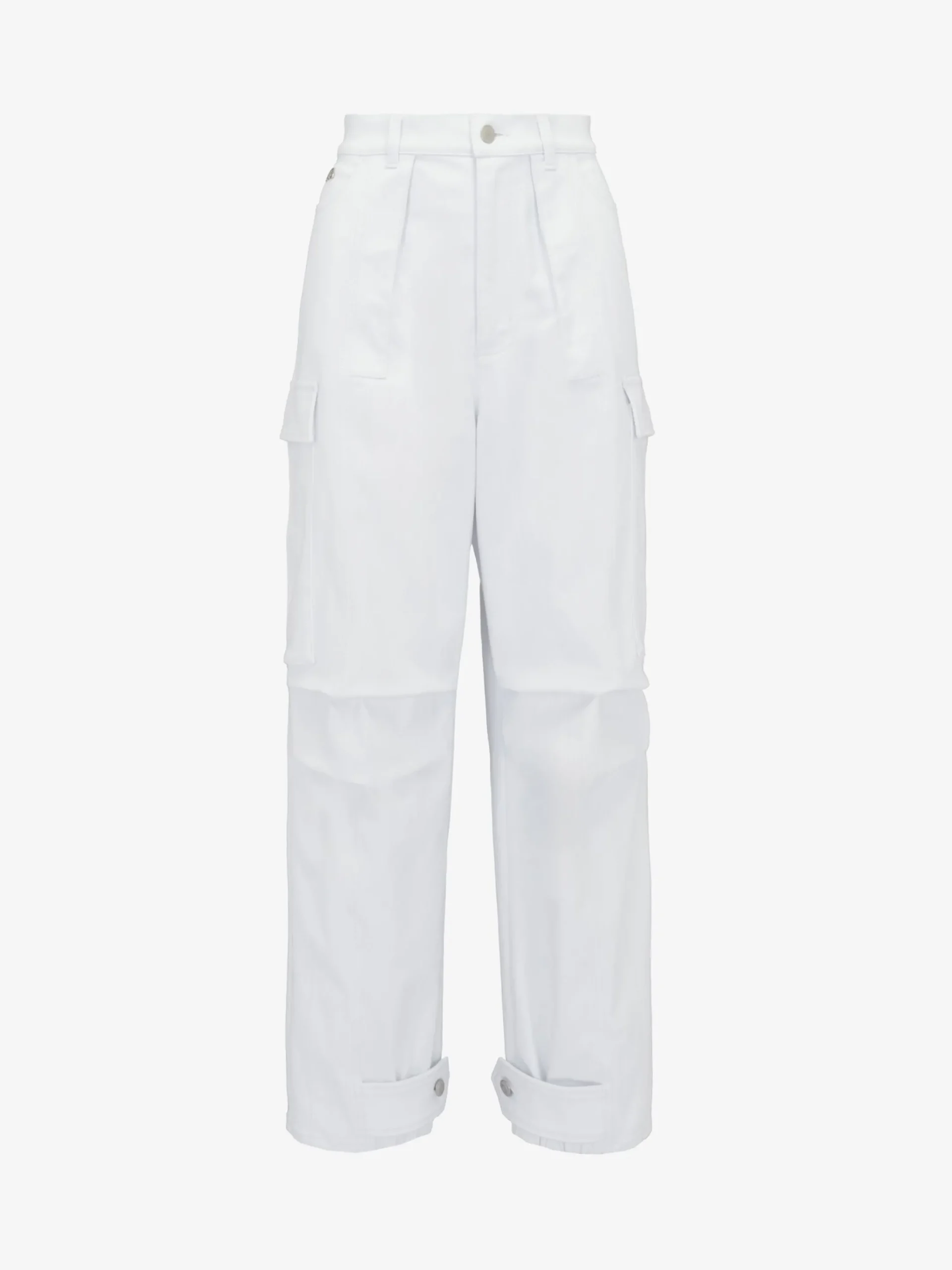 Outlet Alexander McQueen Women's Military Cargo Jeans in White