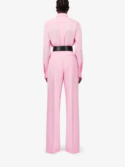 Clearance Alexander McQueen Women's Military Pocket Shirt in Pale Pink