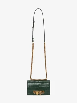 Outlet Alexander McQueen Women's Mini Jewelled Satchel in Emerald