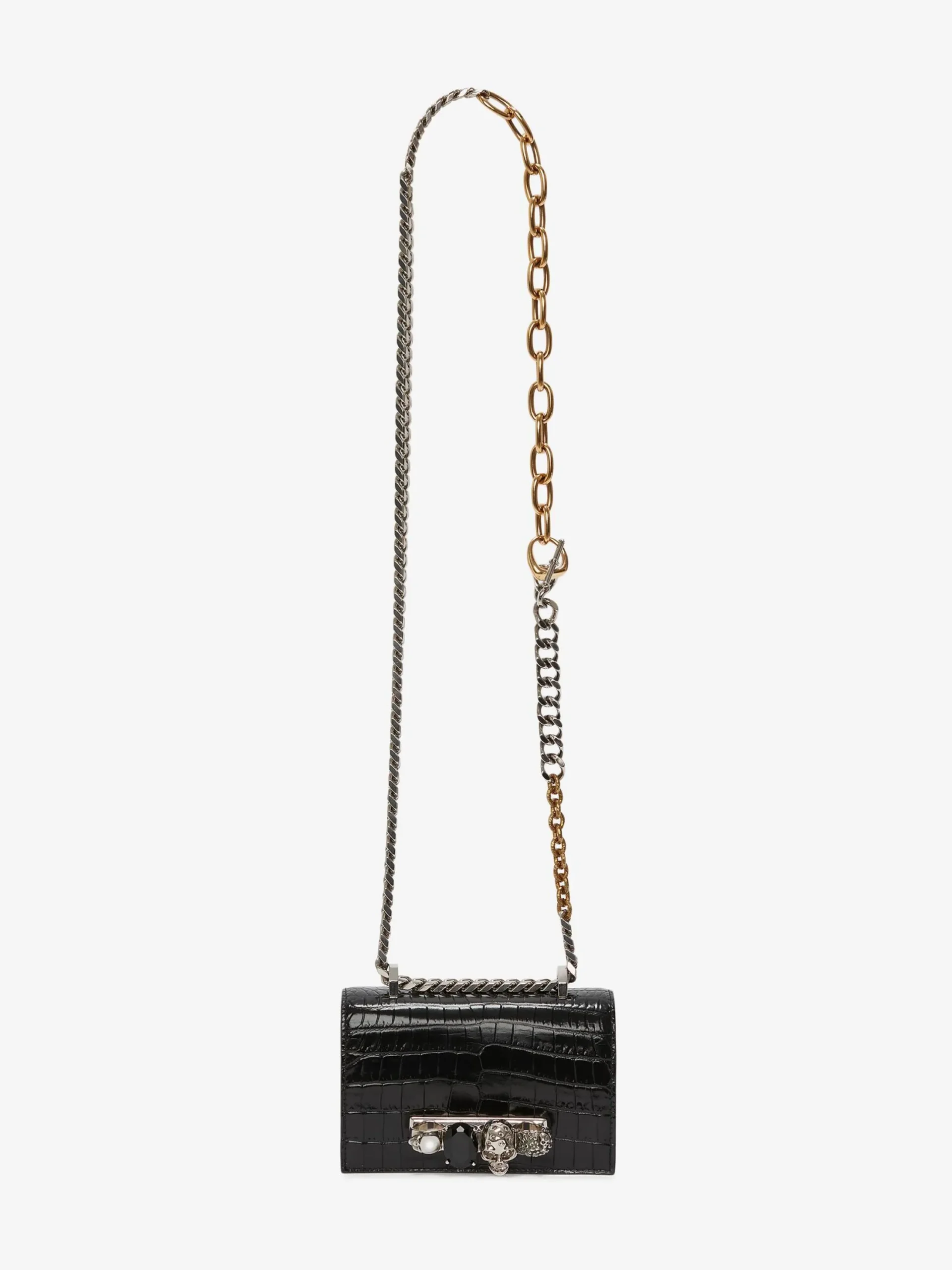 Best Alexander McQueen Women's Mini Jewelled Satchel in Black