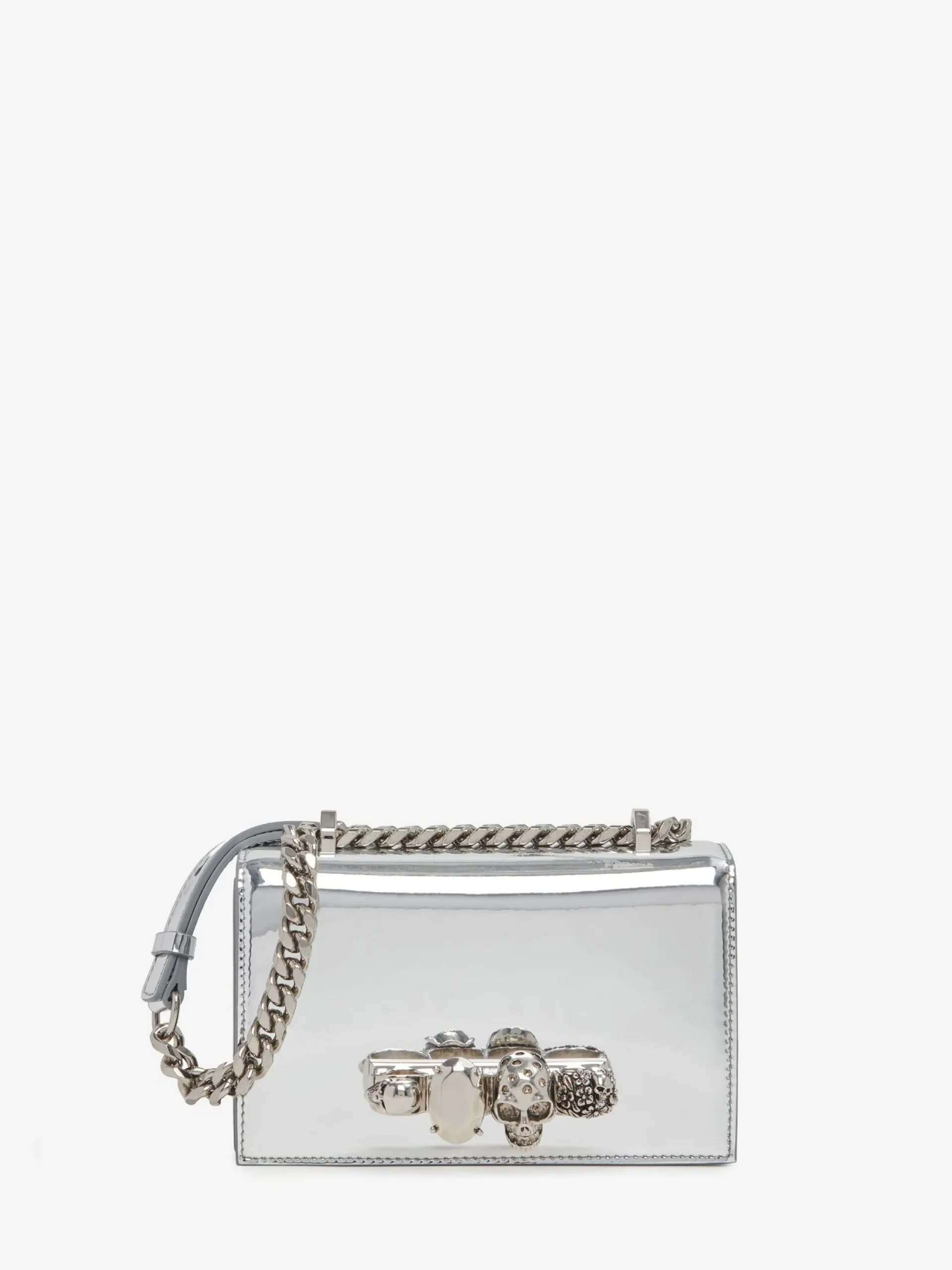Hot Alexander McQueen Women's Mini Jewelled Satchel in Silver