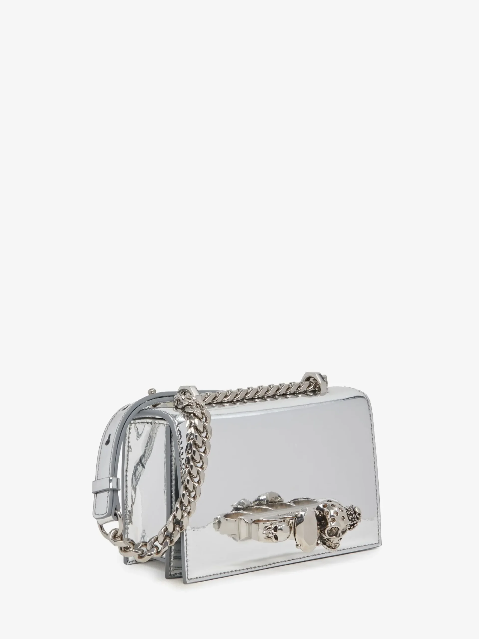 Hot Alexander McQueen Women's Mini Jewelled Satchel in Silver