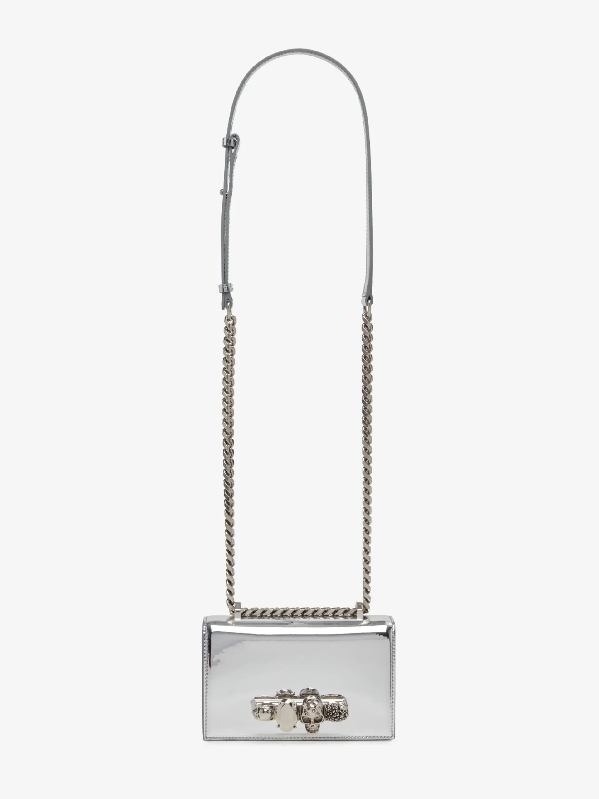 Hot Alexander McQueen Women's Mini Jewelled Satchel in Silver